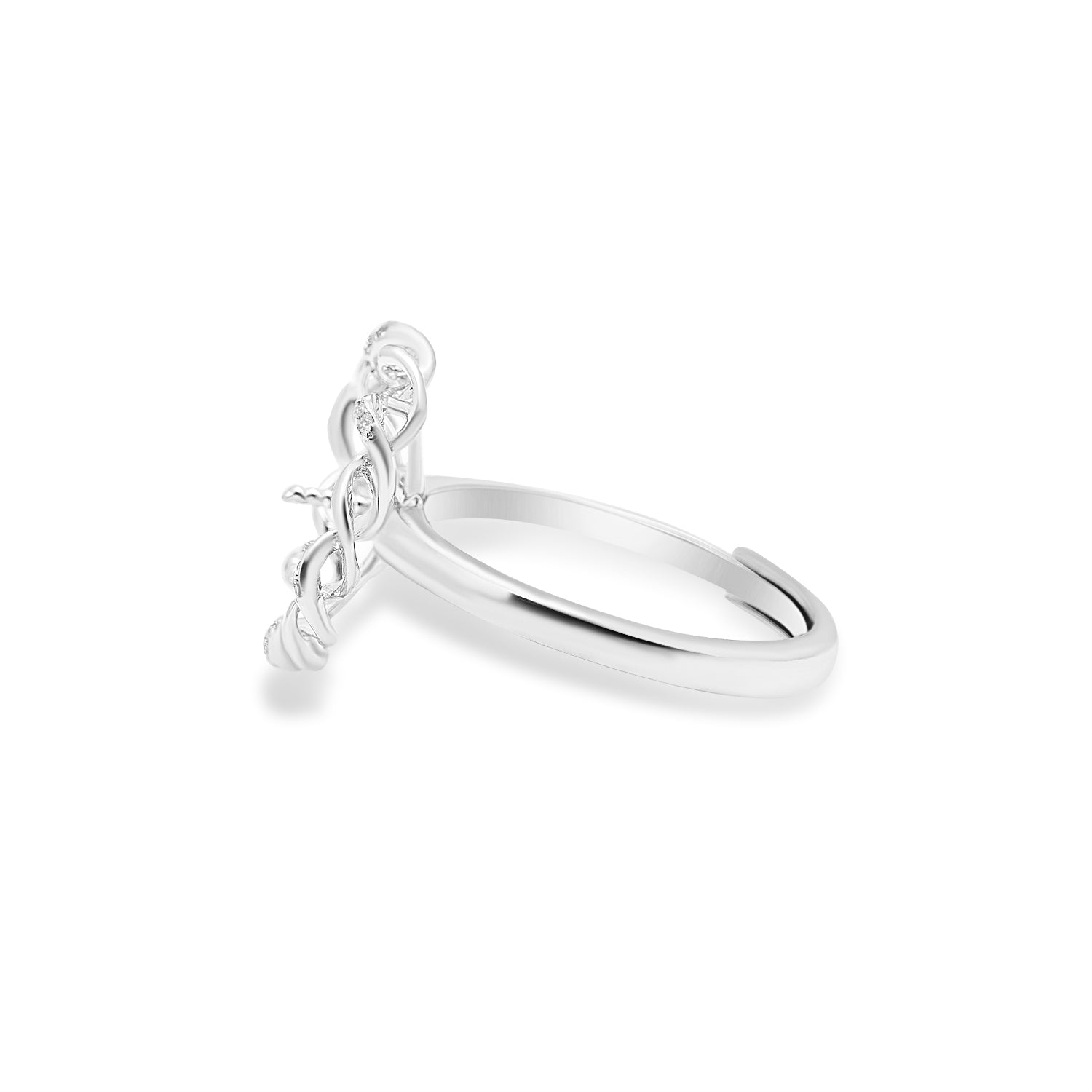 Adjustable Ring 925 Silver for pearl SC260
