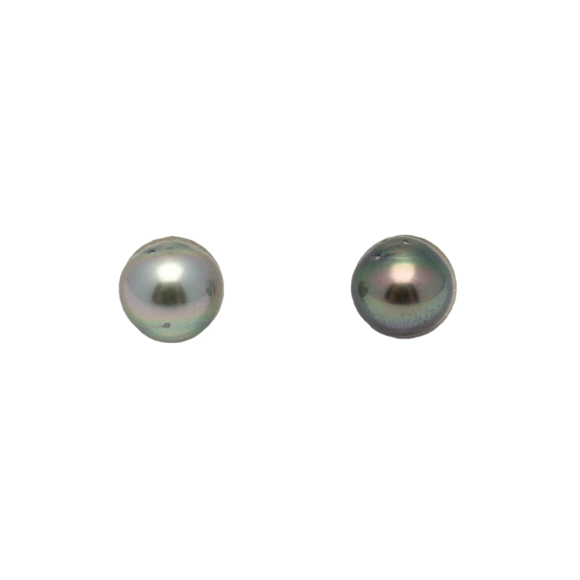 2pcs Multicolor 9.1-9.3mm - SB AA/AAA Quality Tahitian Pearl Pair ER1401 OR7