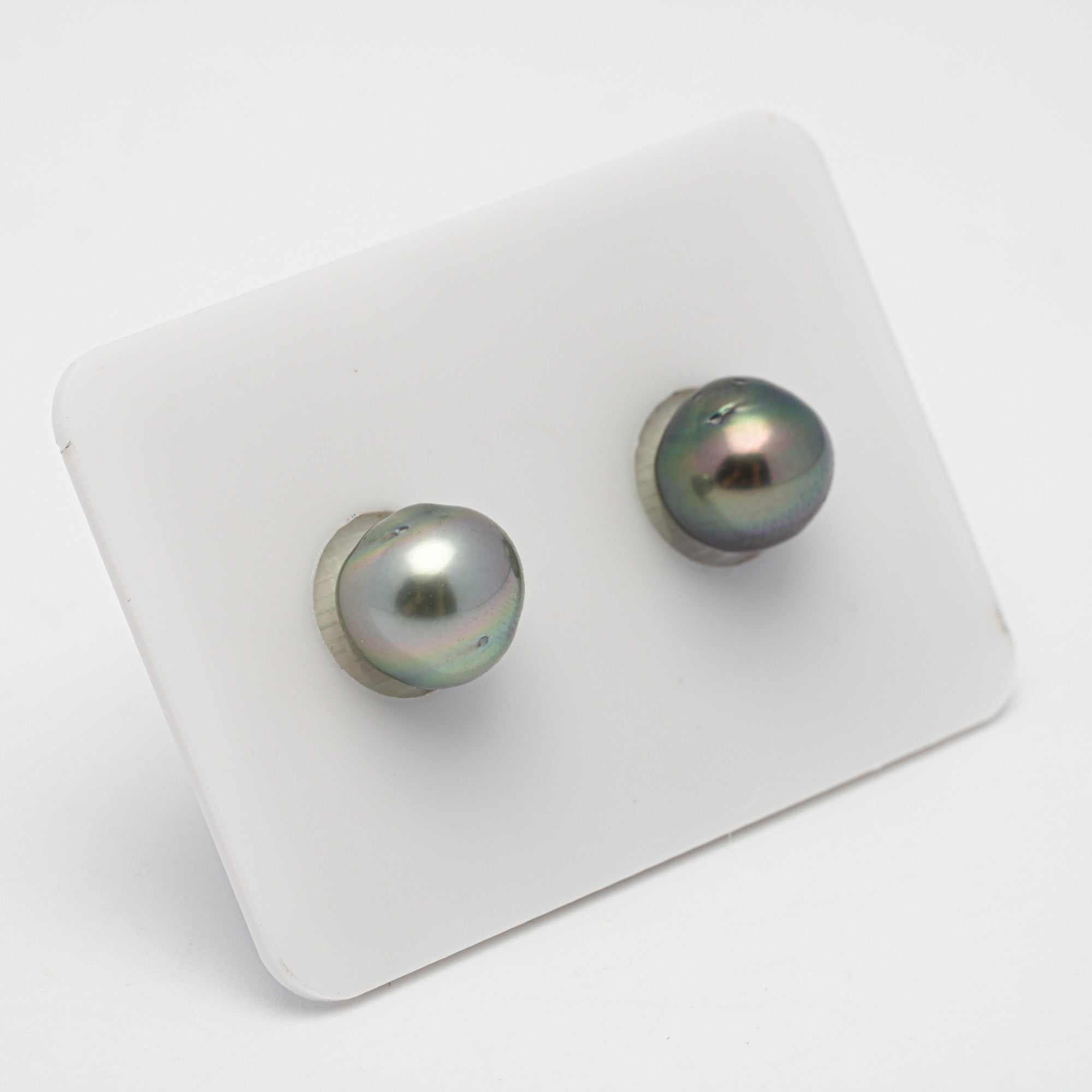 2pcs Multicolor 9.1-9.3mm - SB AA/AAA Quality Tahitian Pearl Pair ER1401 OR7
