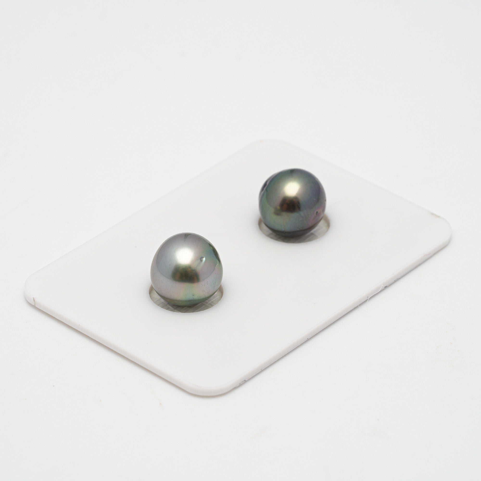 2pcs Multicolor 9.1-9.3mm - SB AA/AAA Quality Tahitian Pearl Pair ER1401 OR7