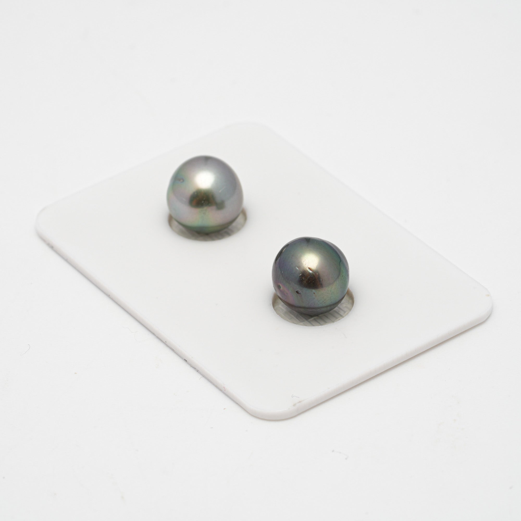 2pcs Multicolor 9.1-9.3mm - SB AA/AAA Quality Tahitian Pearl Pair ER1401 OR7