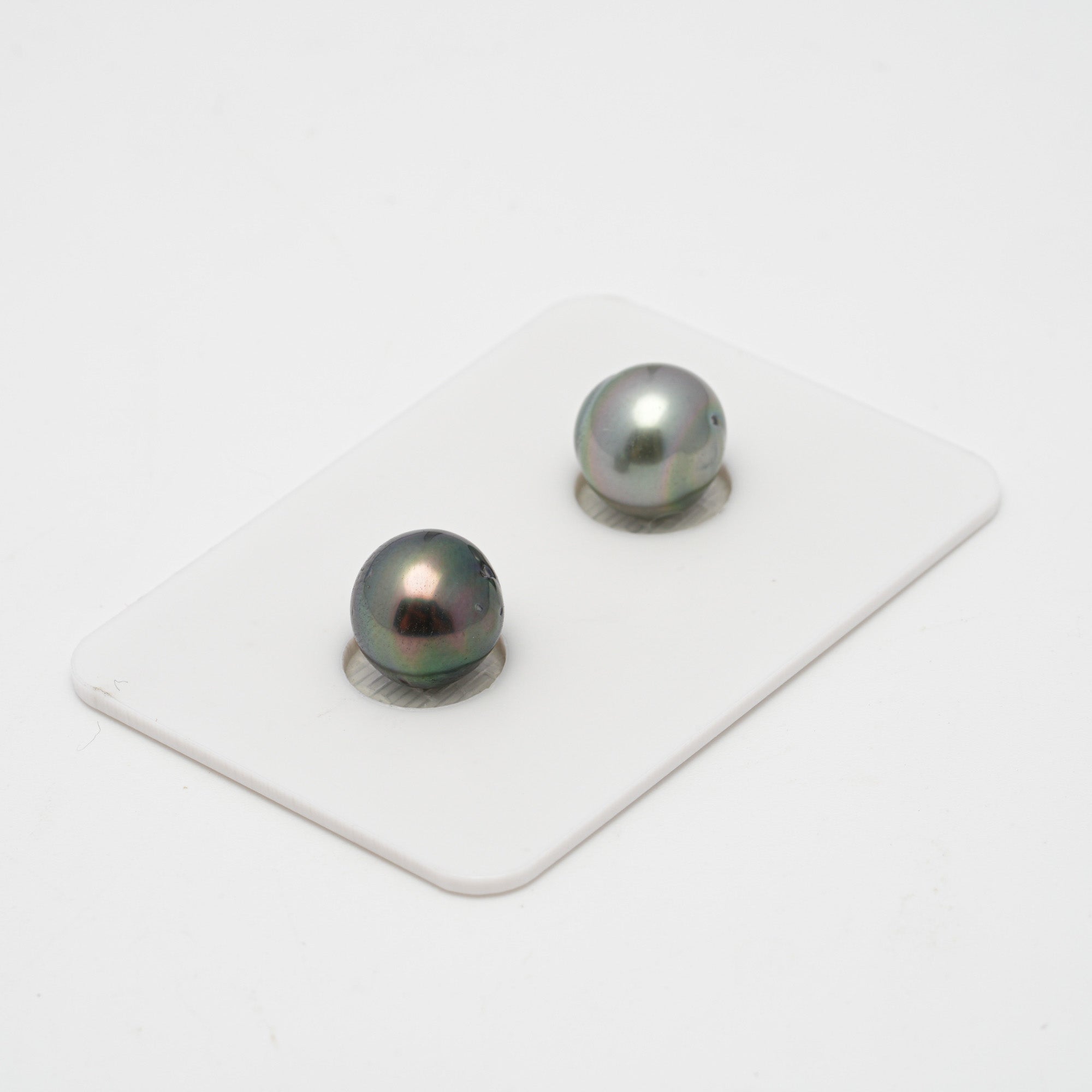 2pcs Multicolor 9.1-9.3mm - SB AA/AAA Quality Tahitian Pearl Pair ER1401 OR7