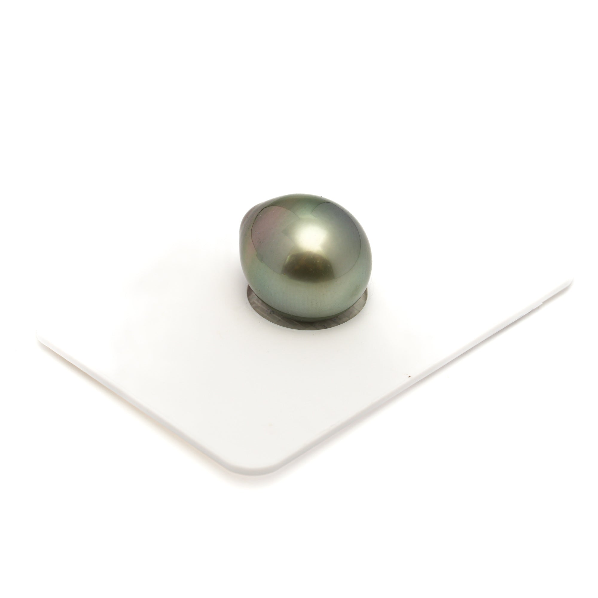 1pcs Green 12.6mm - DROP TOP Quality Tahitian Pearl Single LP2443 LP1