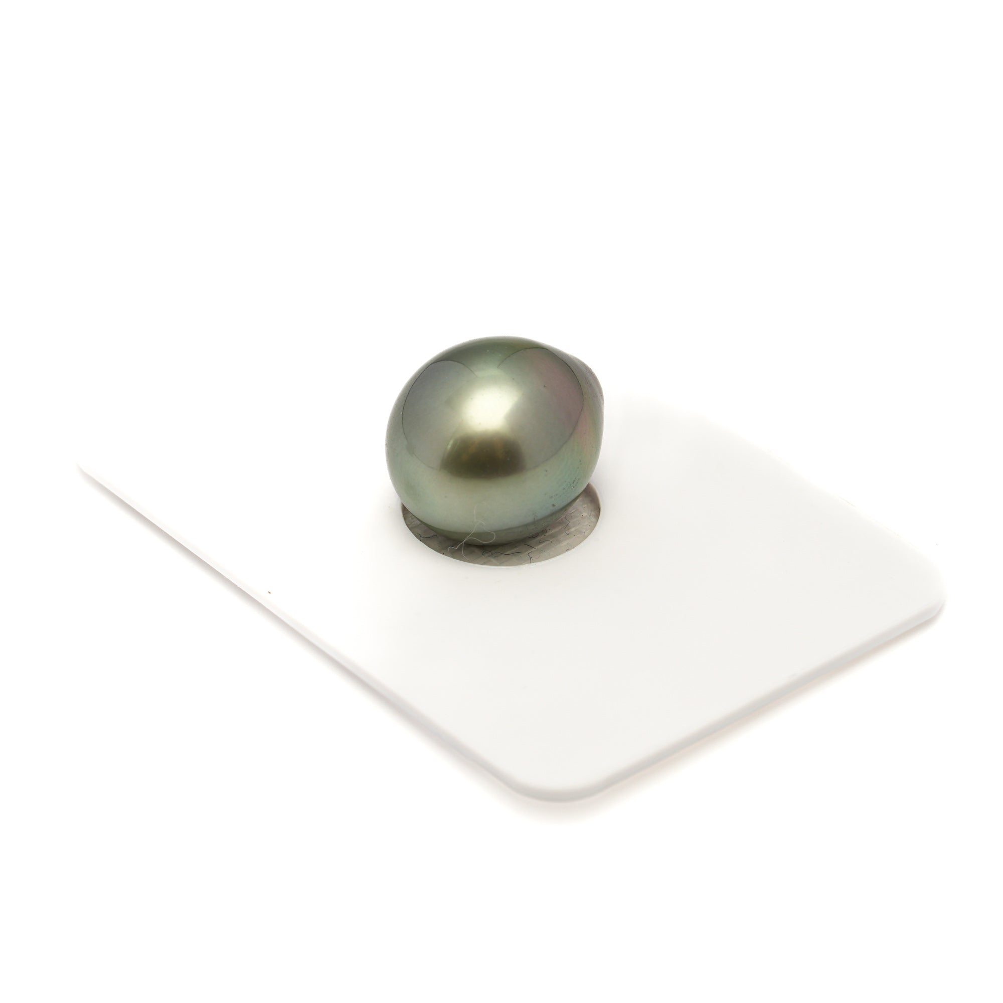 1pcs Green 12.6mm - DROP TOP Quality Tahitian Pearl Single LP2443 LP1