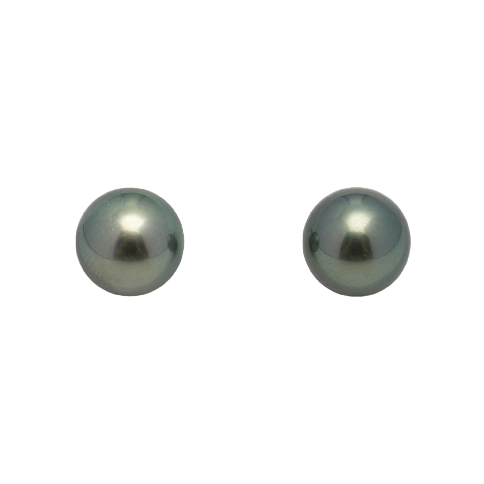 2pcs Green 10-10.2mm - SR AAA Quality Tahitian Pearl Pair ER1616 OR11