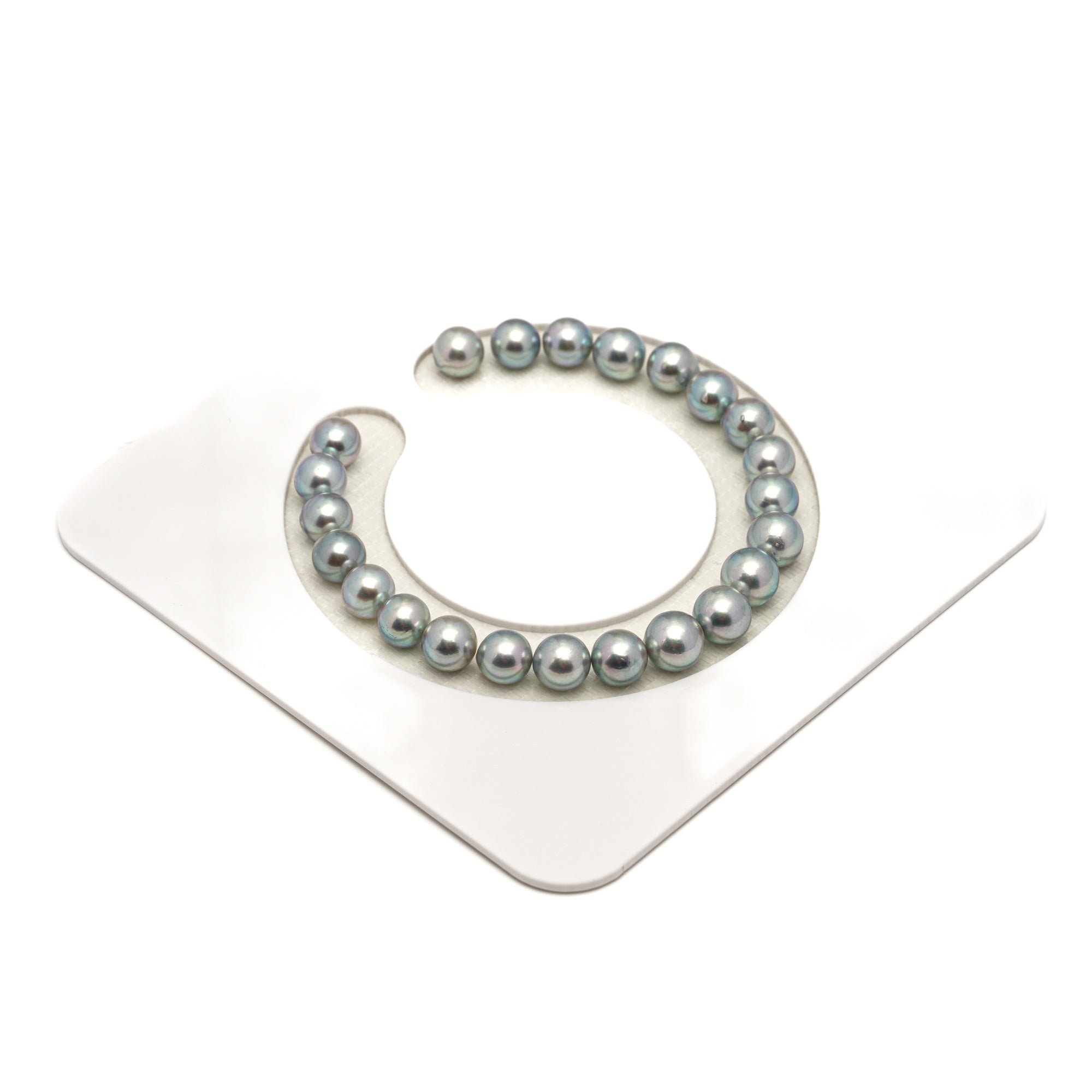 23pcs Akoya Pearl "High Luster" Silver Blue 7-7.8mm - SR/NR AA/AAA Quality Bracelet AKBR2415 CMA1