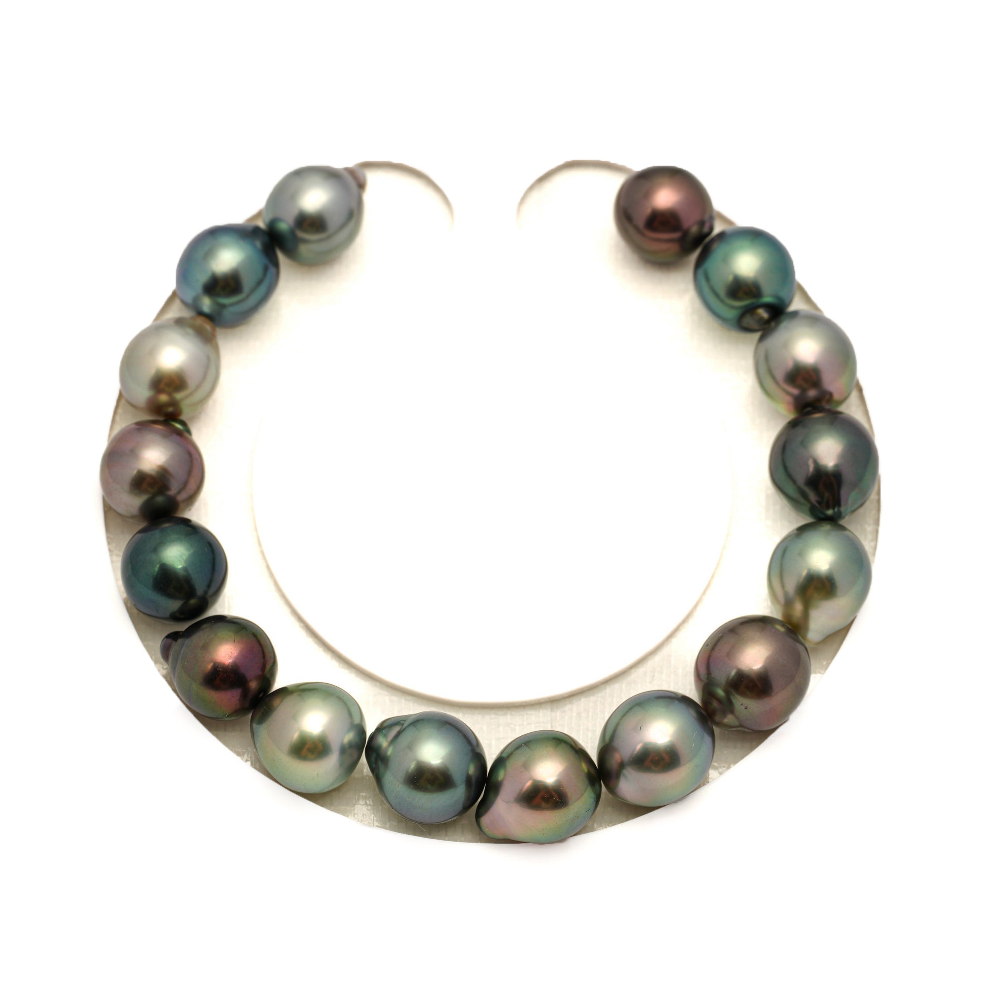16pcs "Top Luster" Multicolor 9-10mm - SB/DR TOP Quality Tahitian Pearl Bracelet BR2472