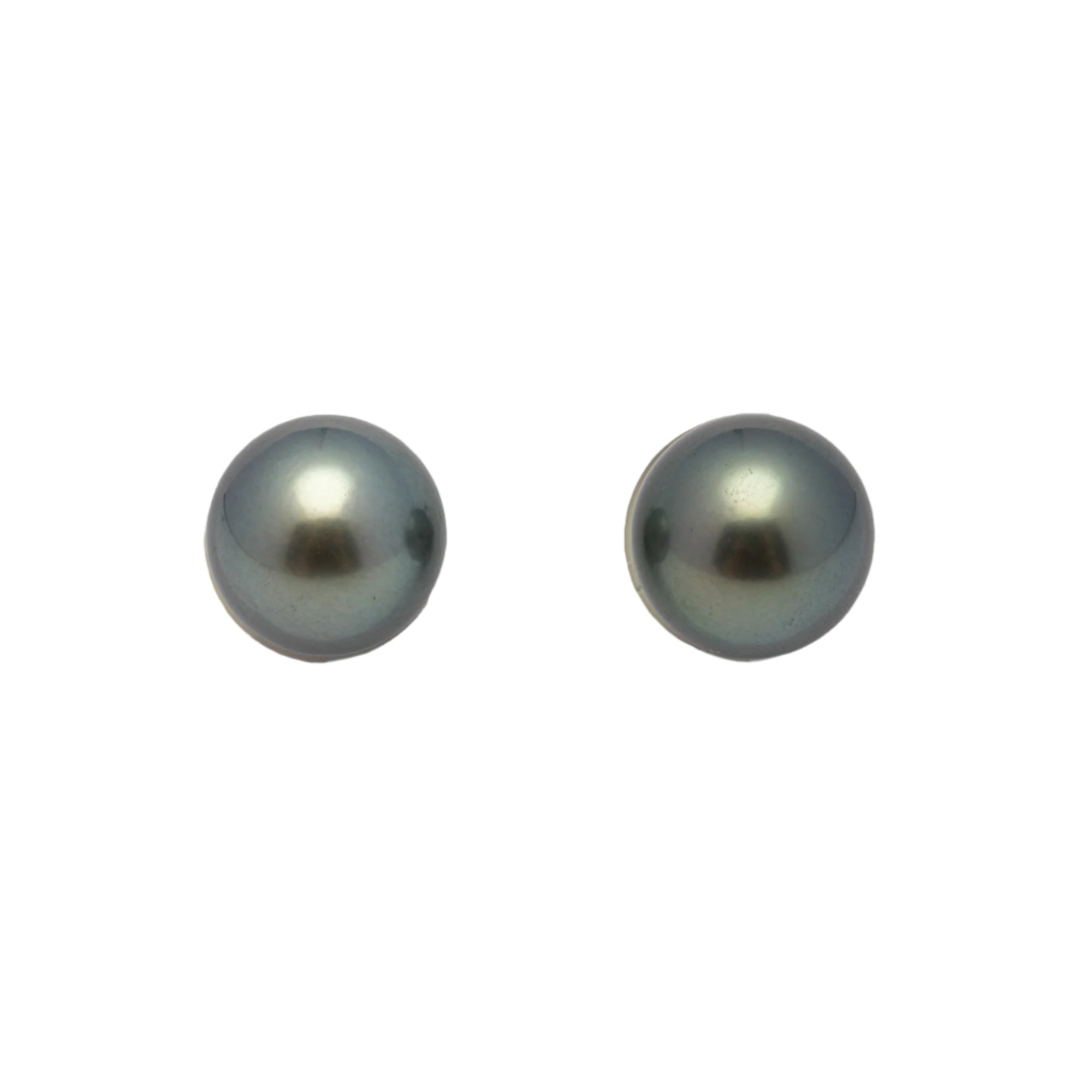 2pcs Green 12-12.2mm - RSR AAA/AA Quality Tahitian Pearl Pair ER1440 A89