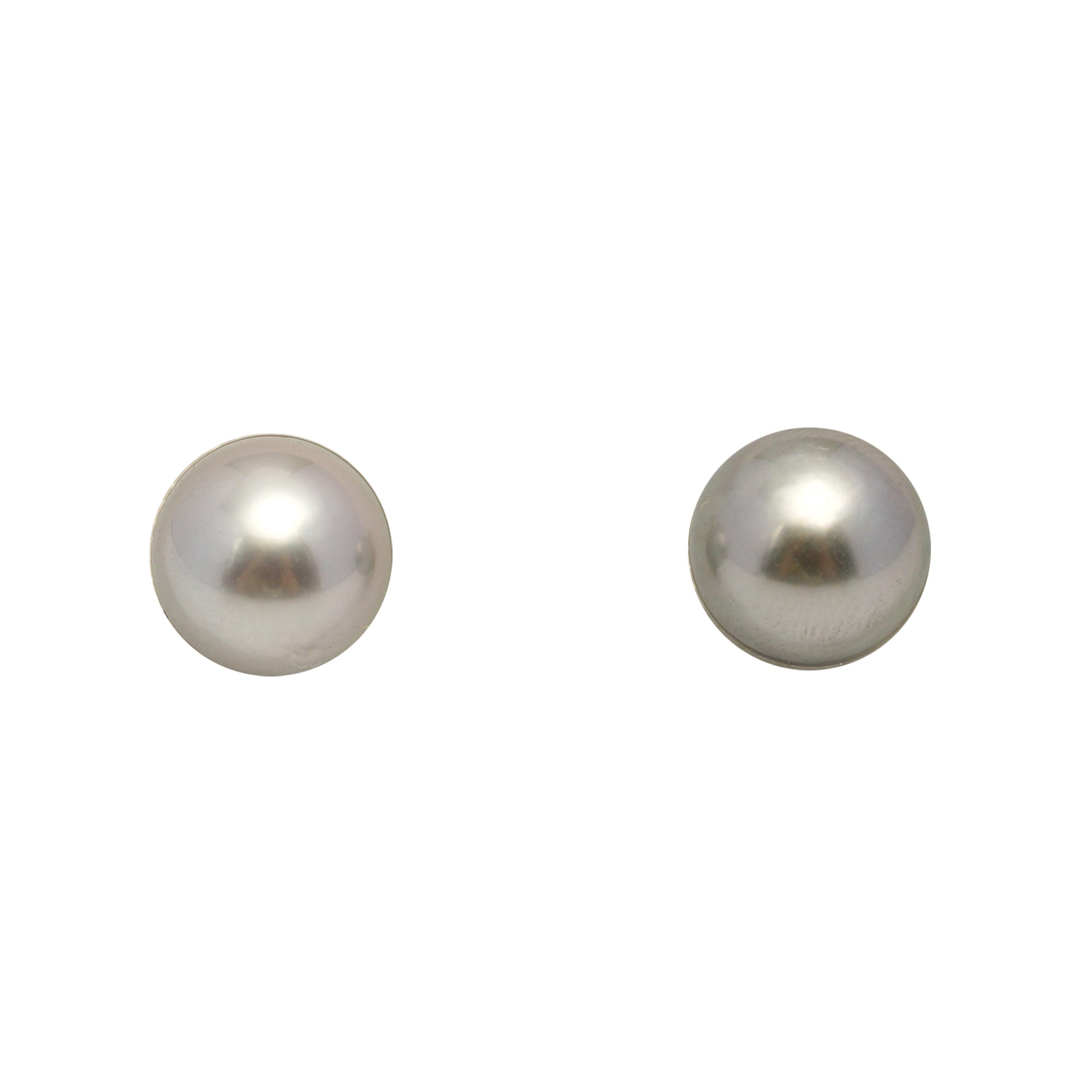 2pcs "High Luster" Silver 9.2-9.3mm - RSR AAA Quality Tahitian Pearl Pair ER1910 LP2