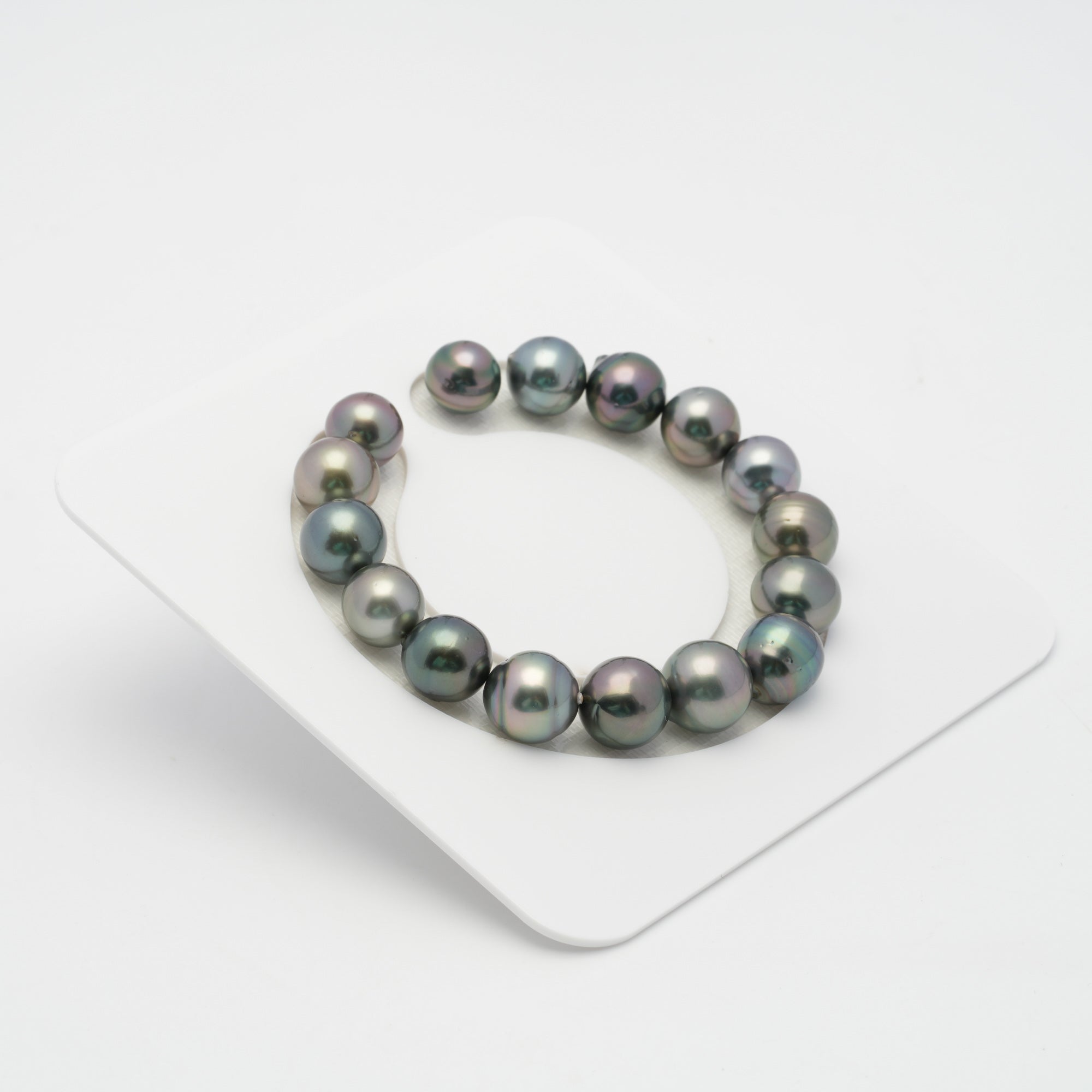 16pcs Multicolor 10-11mm - SB AAA/AA Quality Tahitian Pearl Bracelet BR2049 OR7