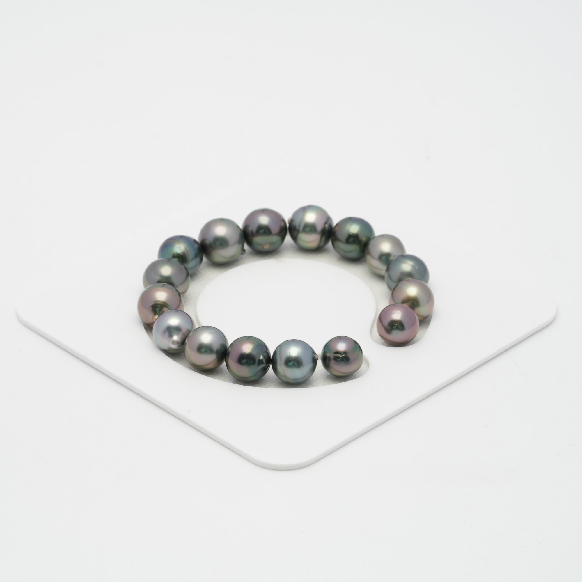 16pcs Multicolor 10-11mm - SB AAA/AA Quality Tahitian Pearl Bracelet BR2049 OR7
