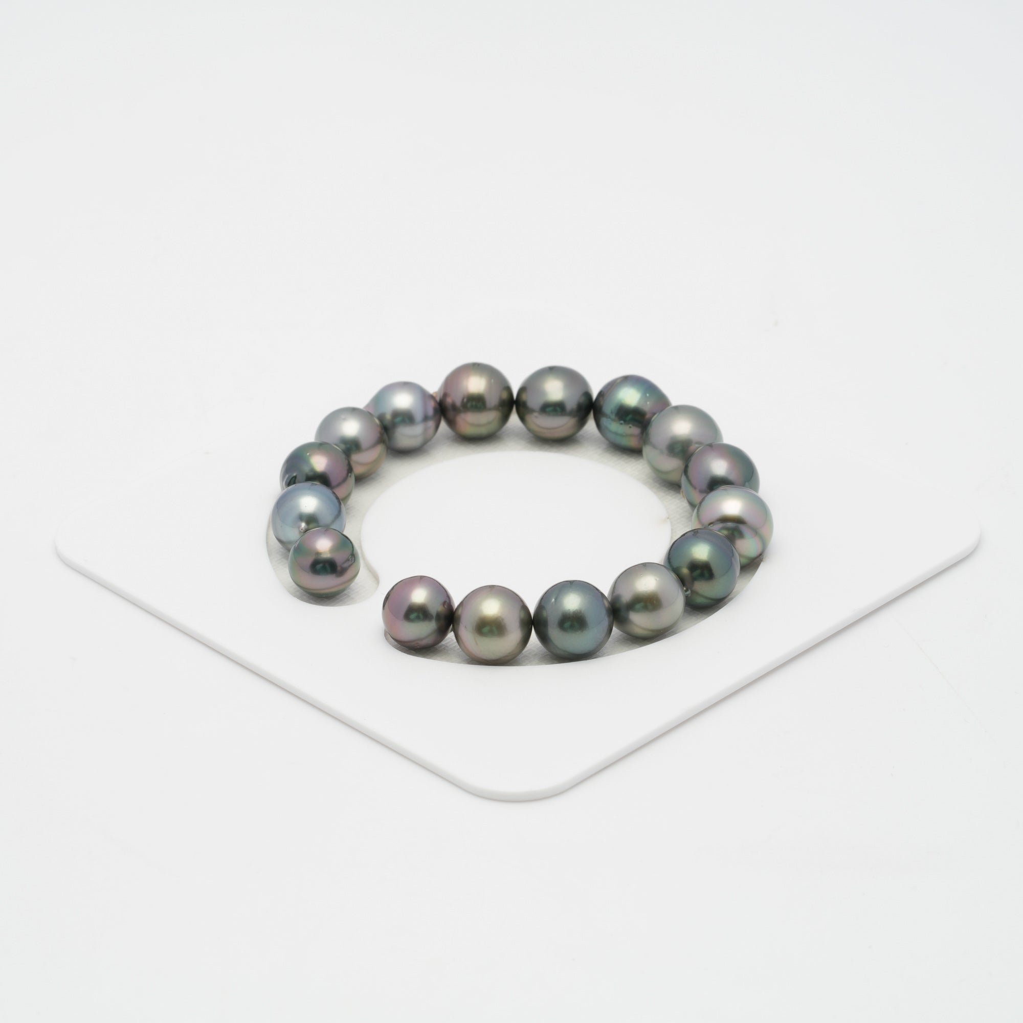 16pcs Multicolor 10-11mm - SB AAA/AA Quality Tahitian Pearl Bracelet BR2049 OR7
