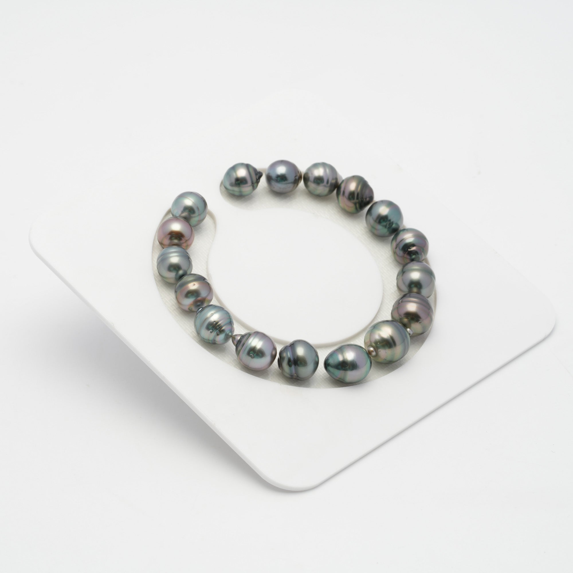17pcs Multicolor 8-10mm - CL AAA/AA Quality Tahitian Pearl Bracelet BR2052 OR7