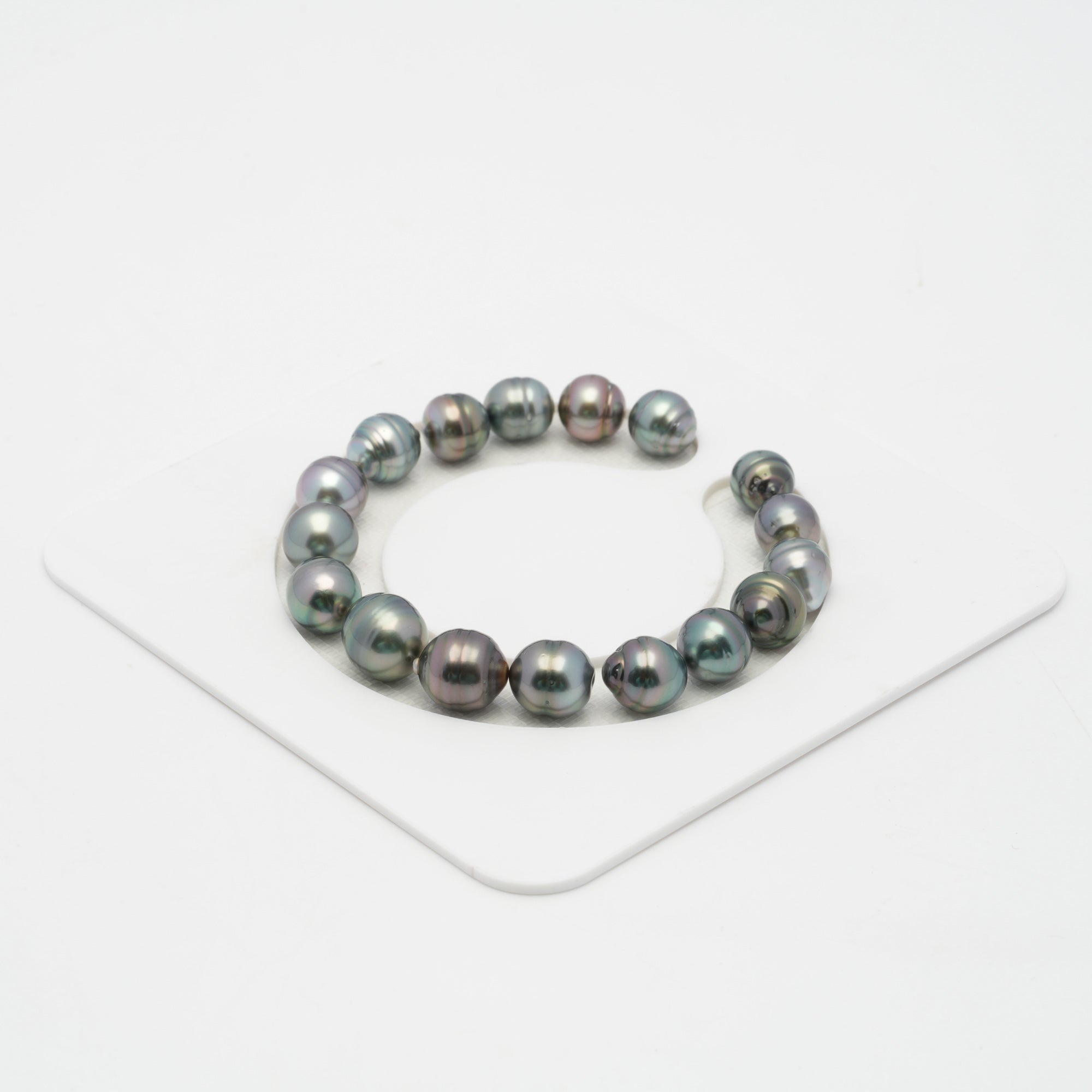 17pcs Multicolor 8-10mm - CL AAA/AA Quality Tahitian Pearl Bracelet BR2052 OR7