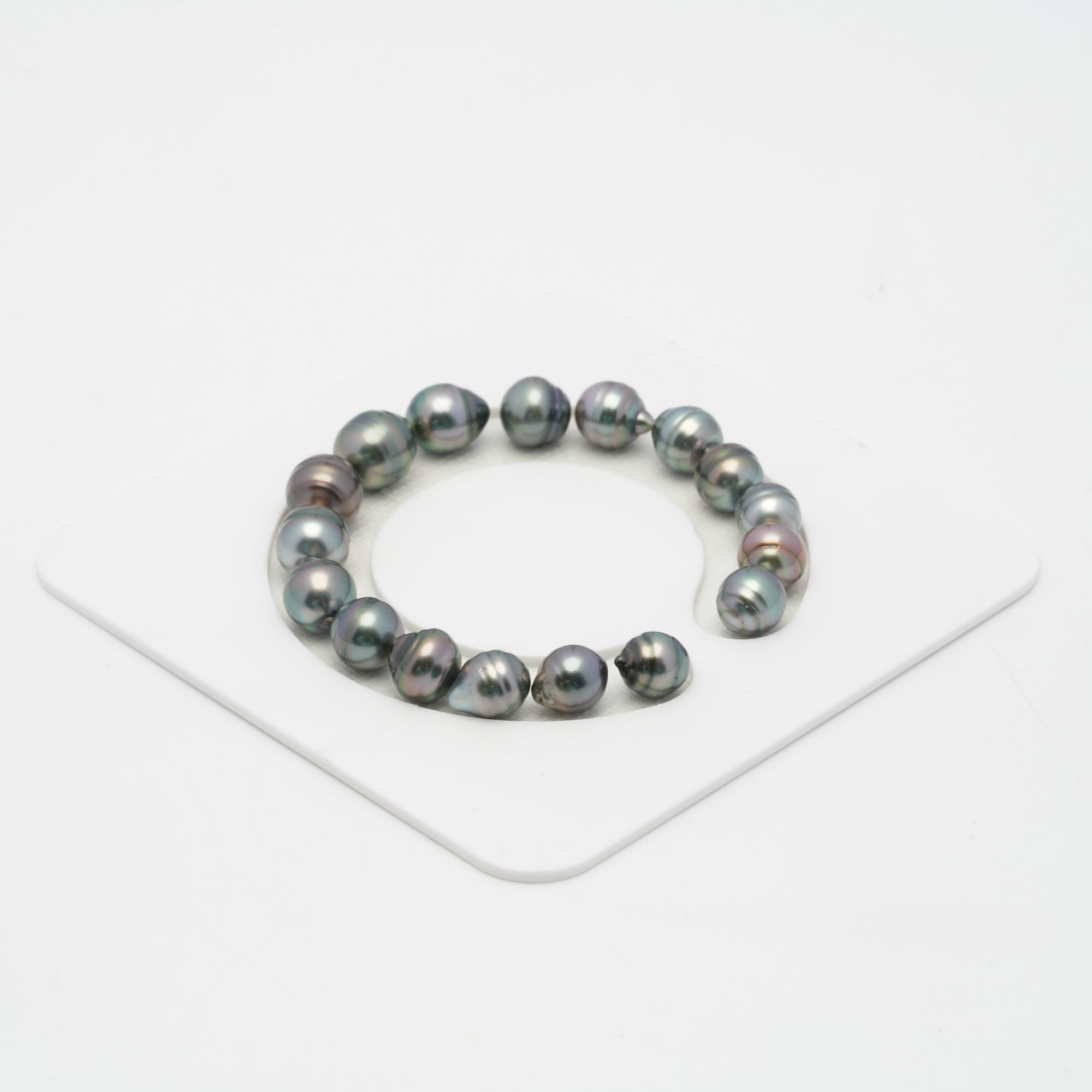 17pcs Multicolor 8-10mm - CL AAA/AA Quality Tahitian Pearl Bracelet BR2052 OR7
