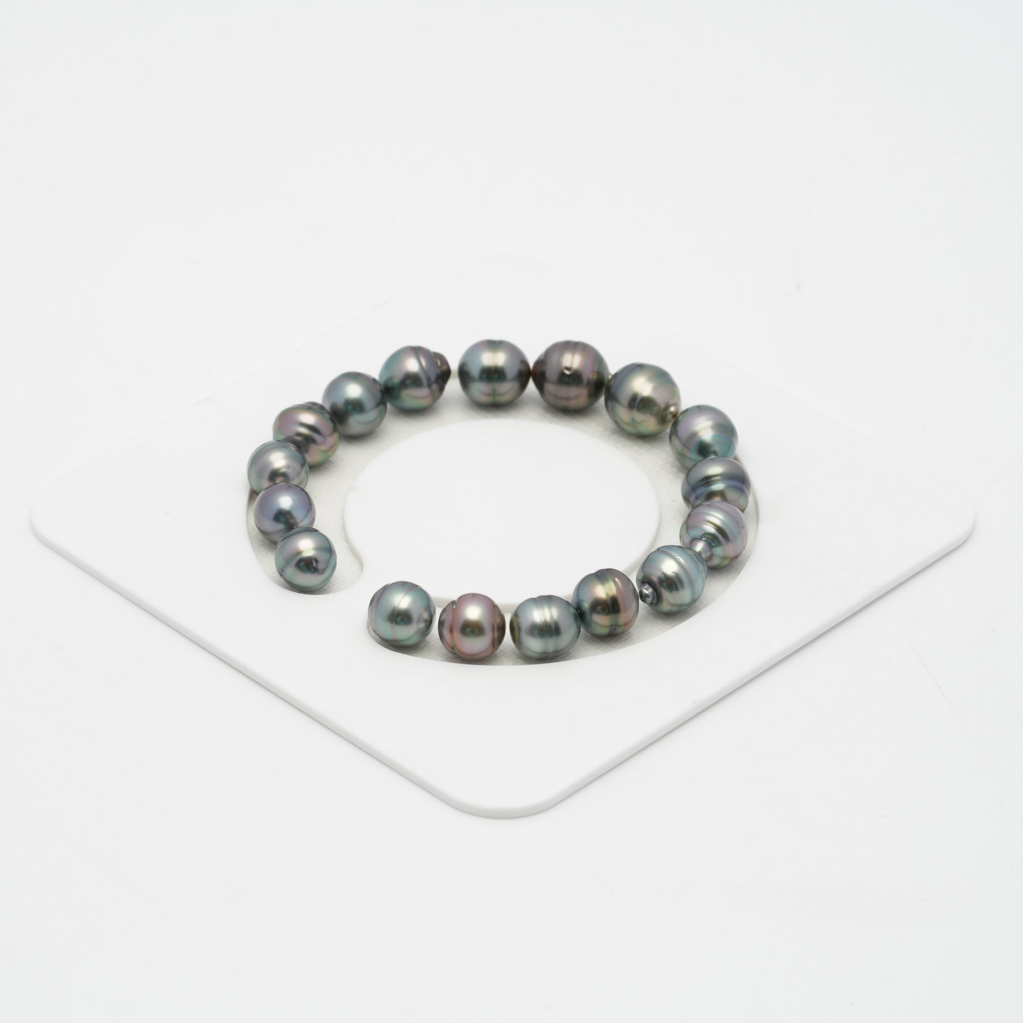 17pcs Multicolor 8-10mm - CL AAA/AA Quality Tahitian Pearl Bracelet BR2052 OR7