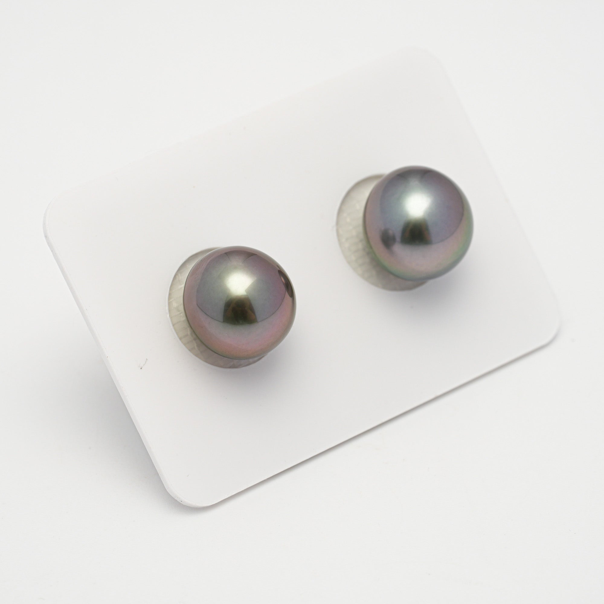 2pcs Cherry 10.9-11.2mm - OV TOP Quality Tahitian Pearl Pair ER1637 OR11