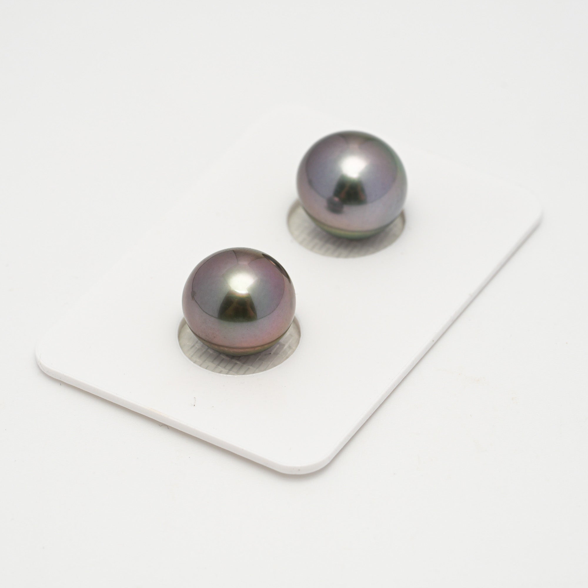 2pcs Cherry 10.9-11.2mm - OV TOP Quality Tahitian Pearl Pair ER1637 OR11