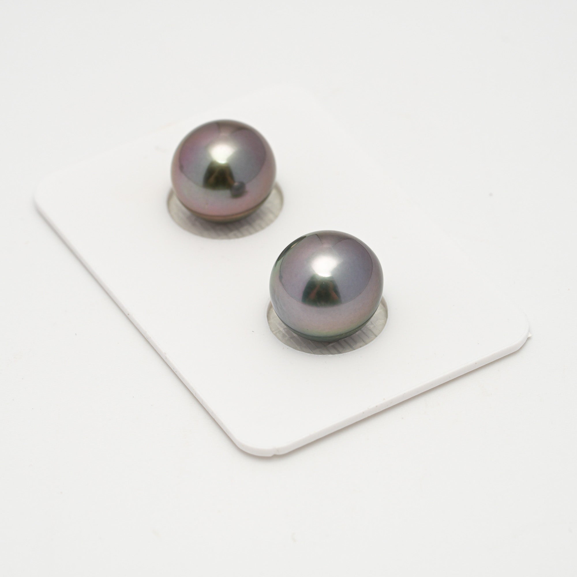 2pcs Cherry 10.9-11.2mm - OV TOP Quality Tahitian Pearl Pair ER1637 OR11