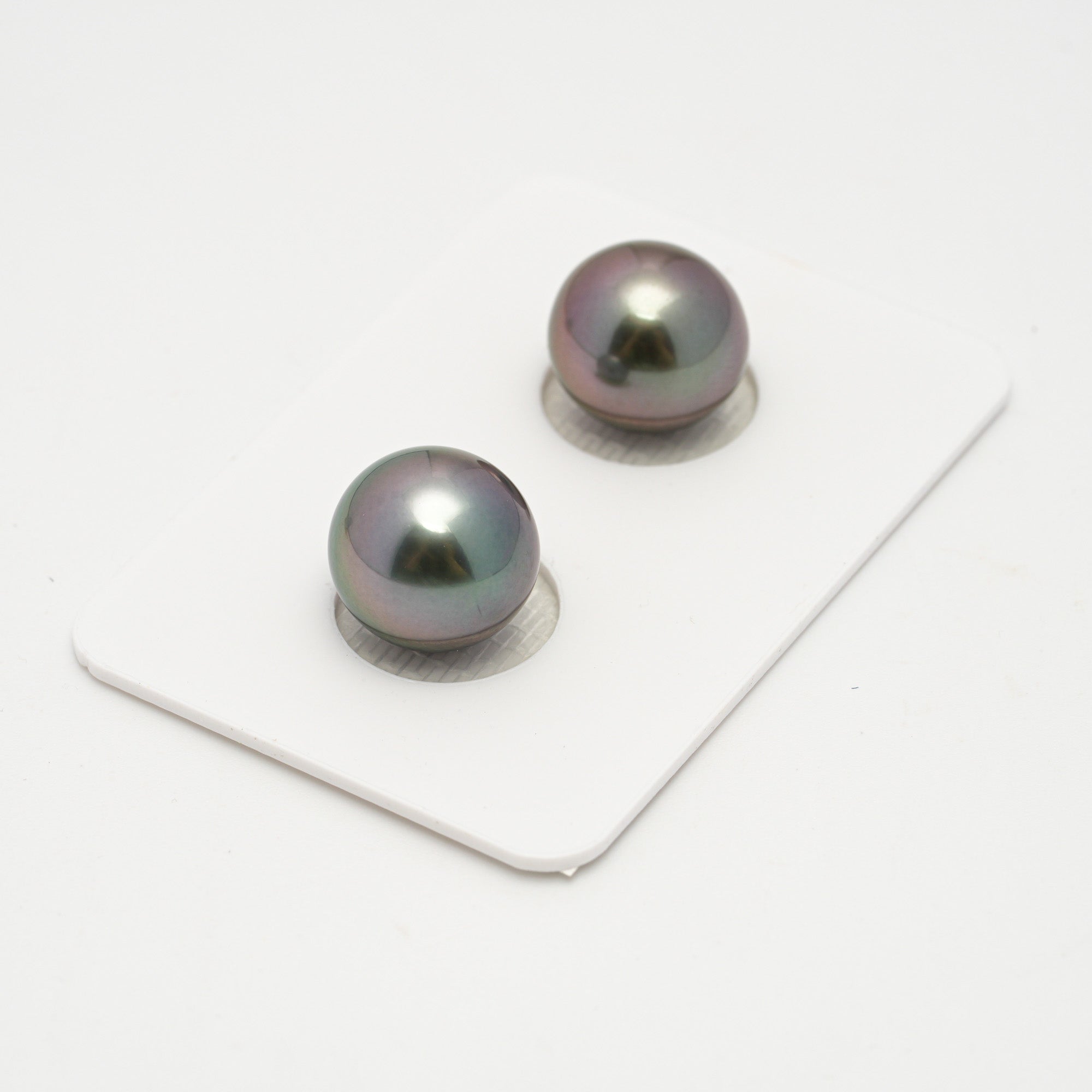 2pcs Cherry 10.9-11.2mm - OV TOP Quality Tahitian Pearl Pair ER1637 OR11
