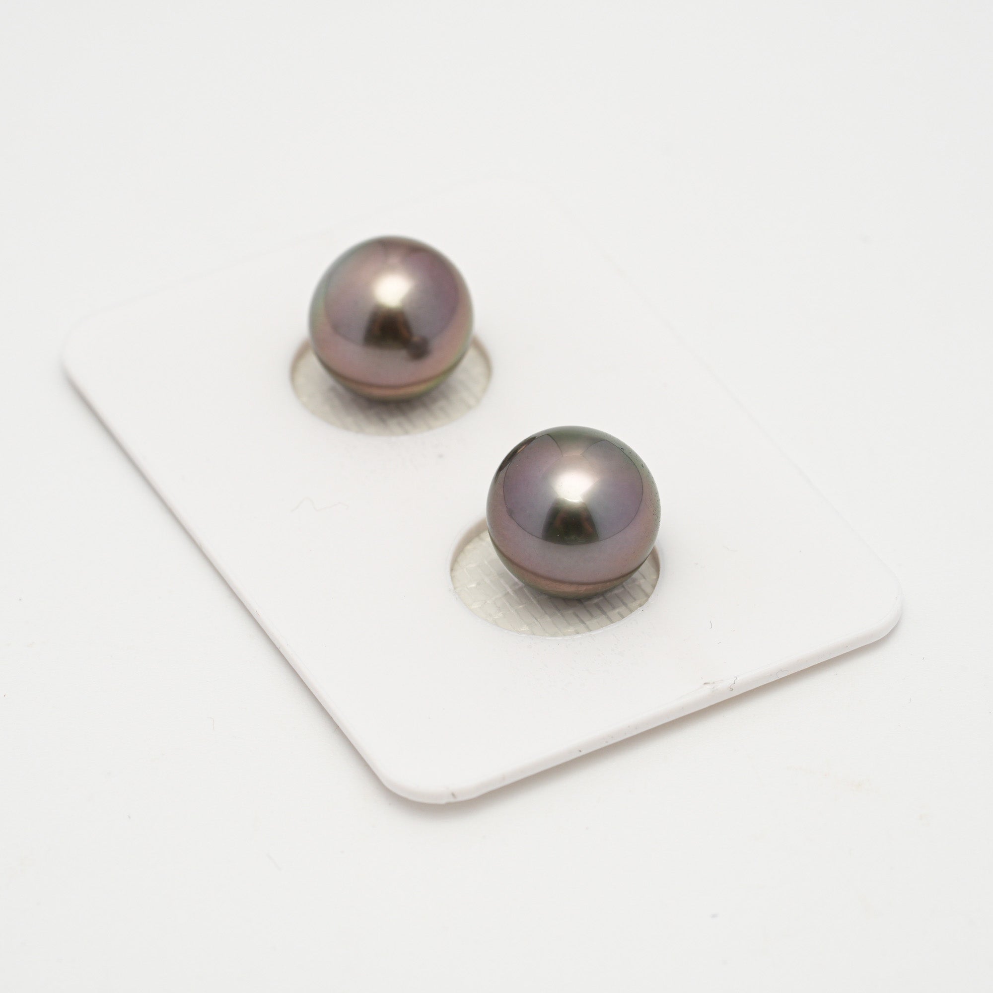 2pcs Cherry 10.1mm - NR AAA Quality Tahitian Pearl Pair ER1638 OR11