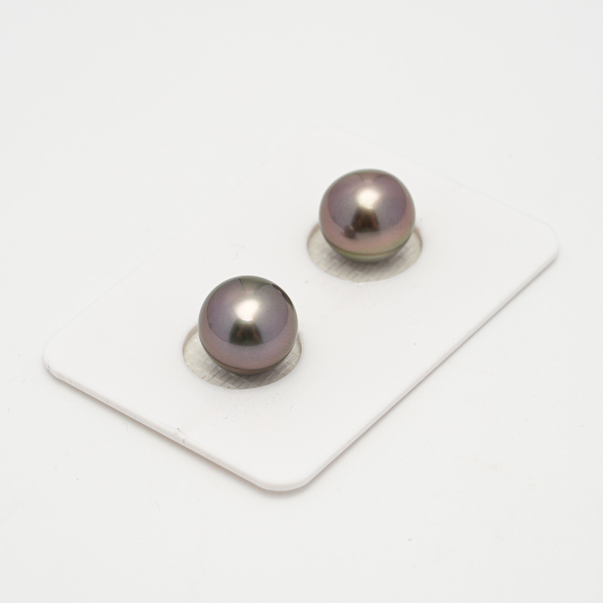 2pcs Cherry 10.1mm - NR AAA Quality Tahitian Pearl Pair ER1638 OR11