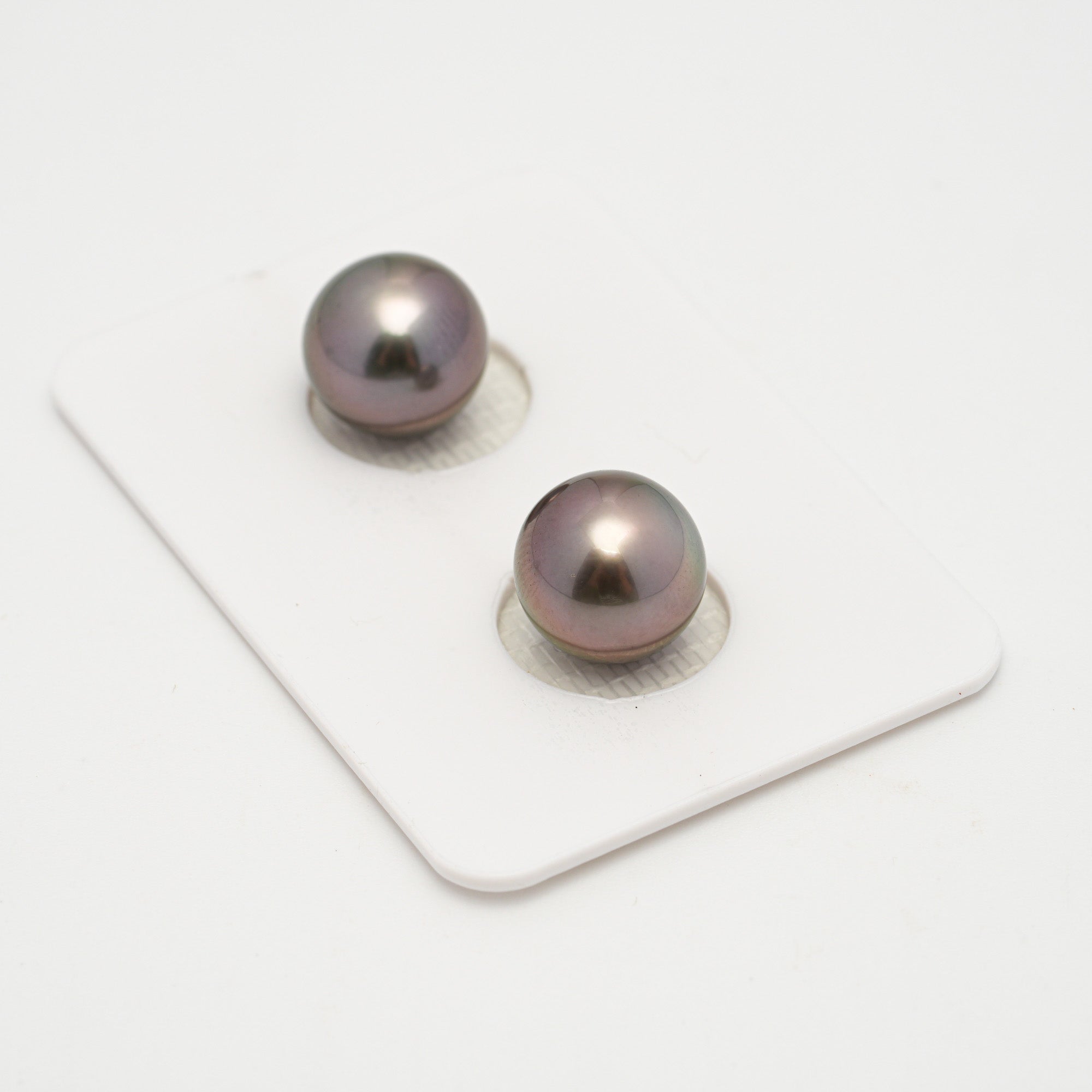 2pcs Cherry 10.1mm - NR AAA Quality Tahitian Pearl Pair ER1638 OR11