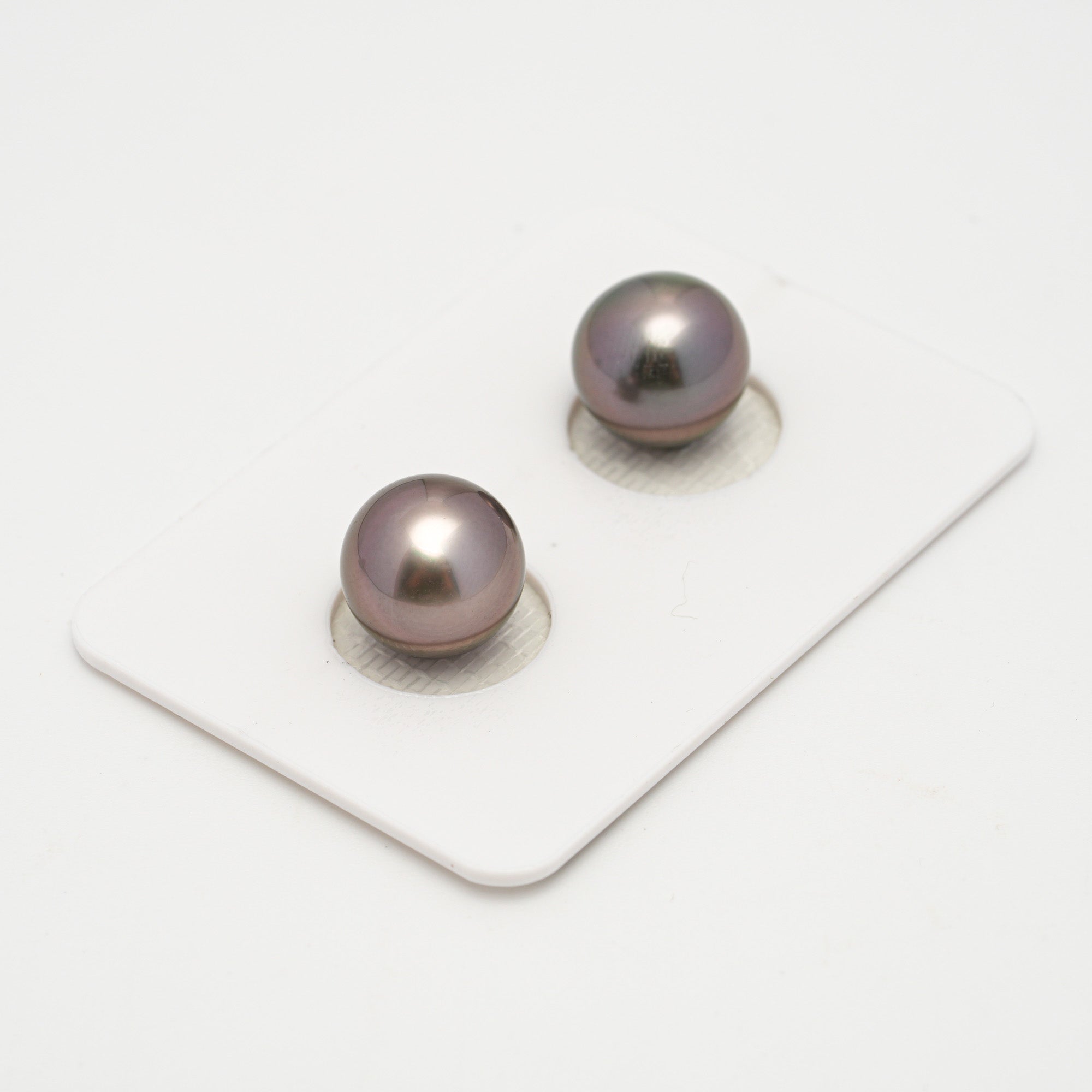 2pcs Cherry 10.1mm - NR AAA Quality Tahitian Pearl Pair ER1638 OR11