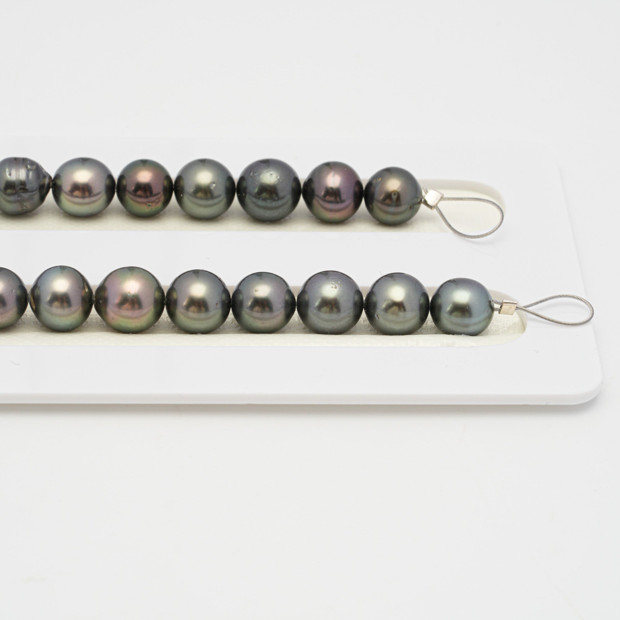 50pcs Light 8mm - SR/NR AA/AAA Quality Tahitian Pearl Necklace NL1479 CMCS1