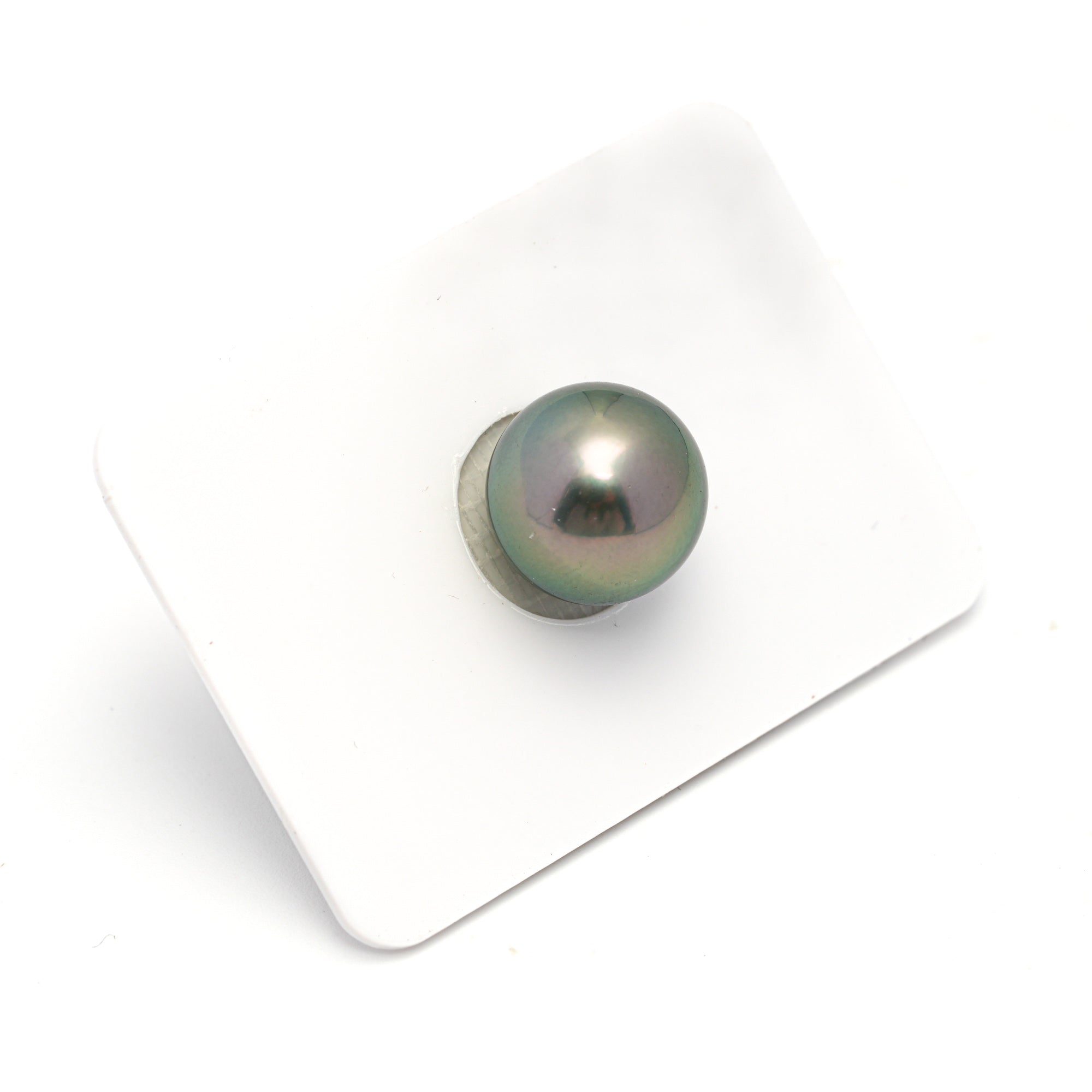 1pcs "High Luster" Light Green 12.4mm - RSR AAA/AA Quality Tahitian Pearl Single LP2265 OR12