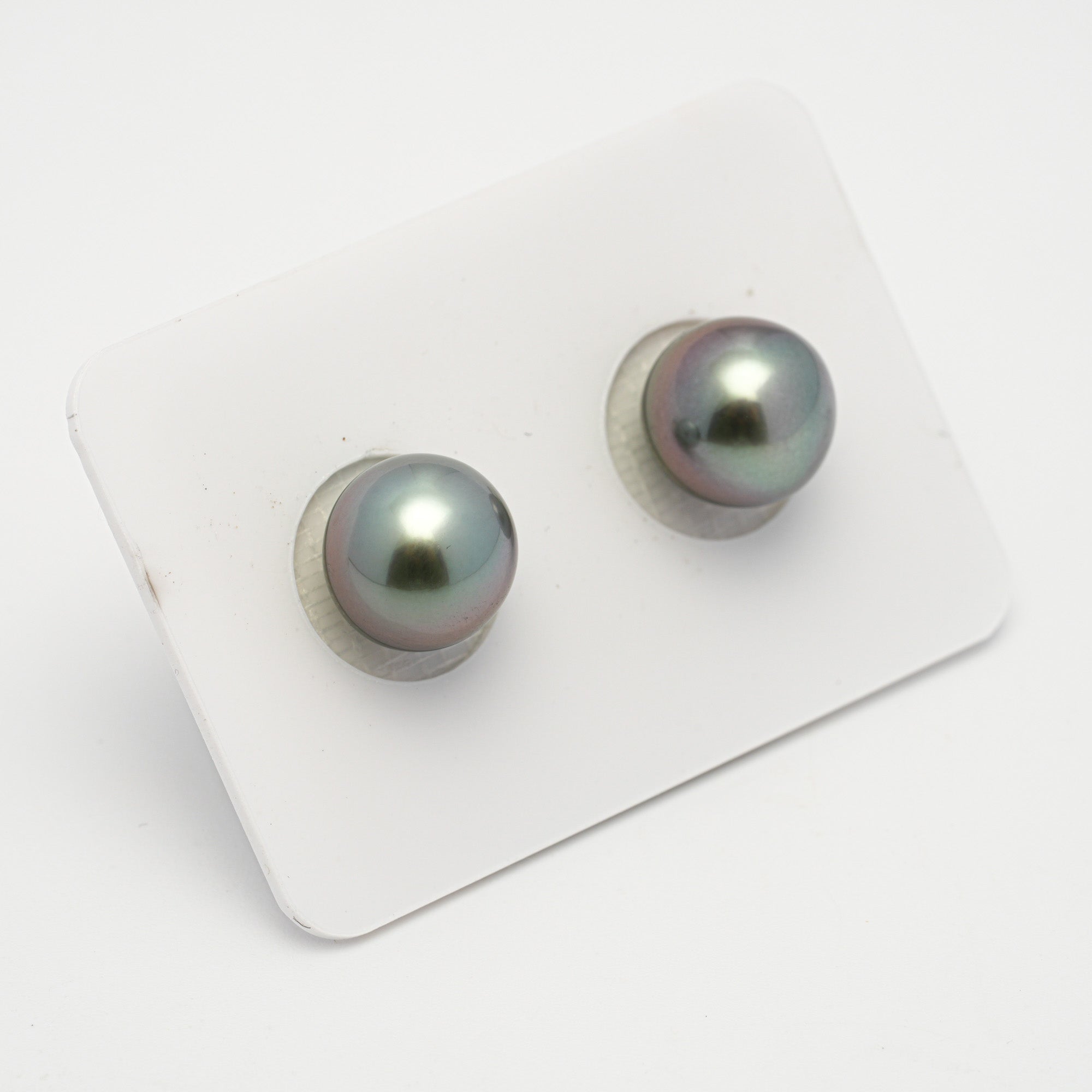 2pcs Aubergine 10.3-10.4mm - SR/NR AAA Quality Tahitian Pearl Earring Jewelry ER1645 OR11