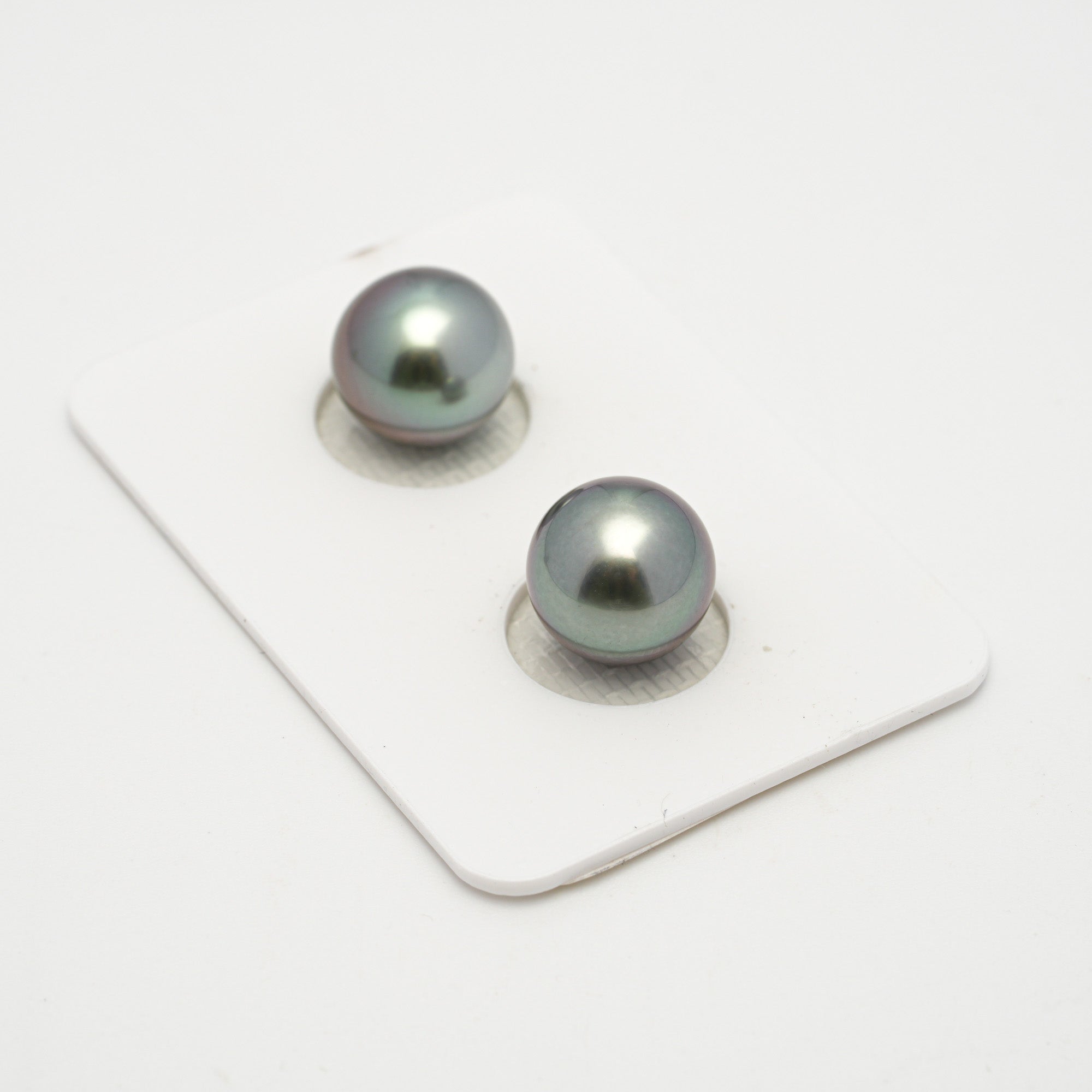 2pcs Aubergine 10.3-10.4mm - SR/NR AAA Quality Tahitian Pearl Earring Jewelry ER1645 OR11