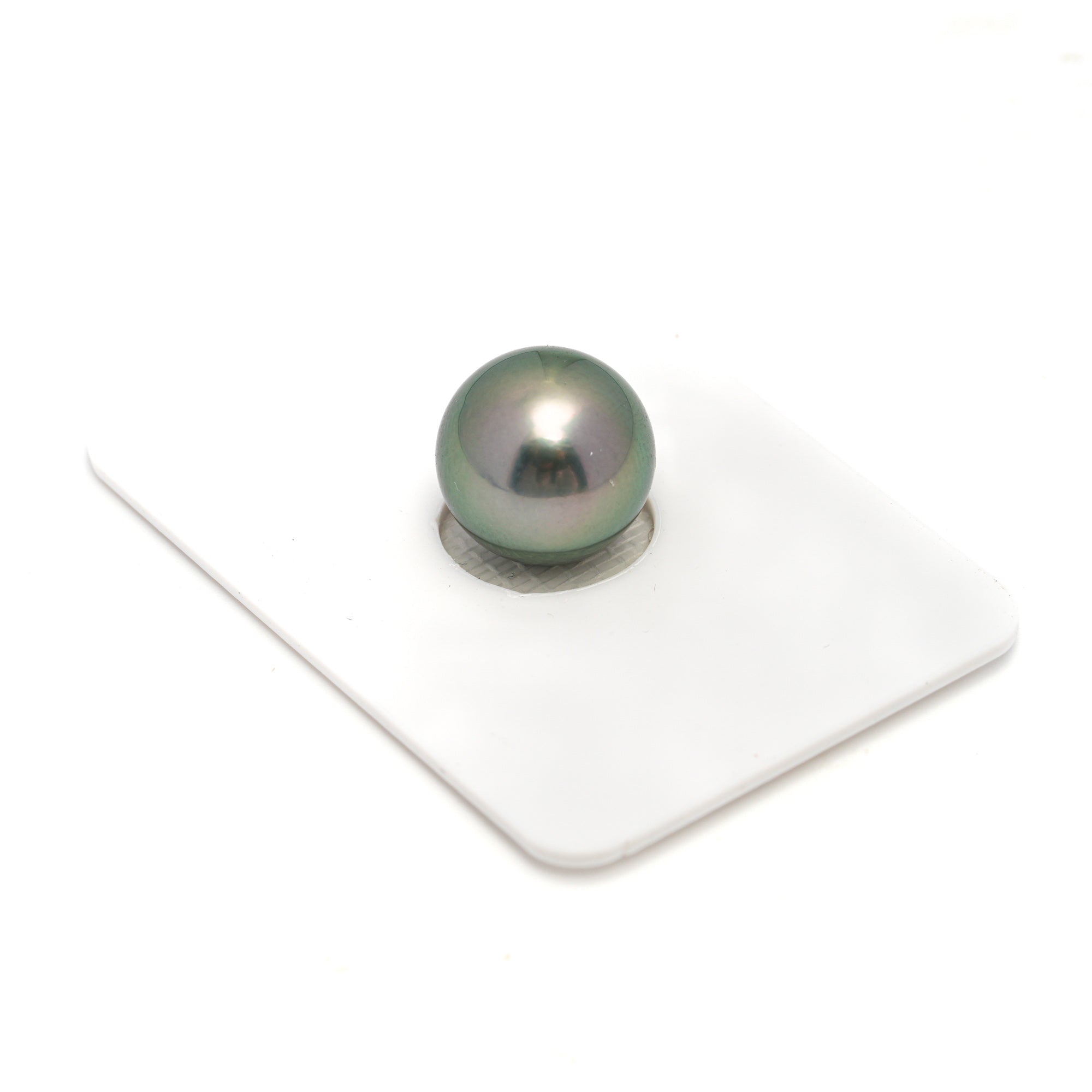 1pcs "High Luster" Light Green 12.4mm - RSR AAA/AA Quality Tahitian Pearl Single LP2265 OR12