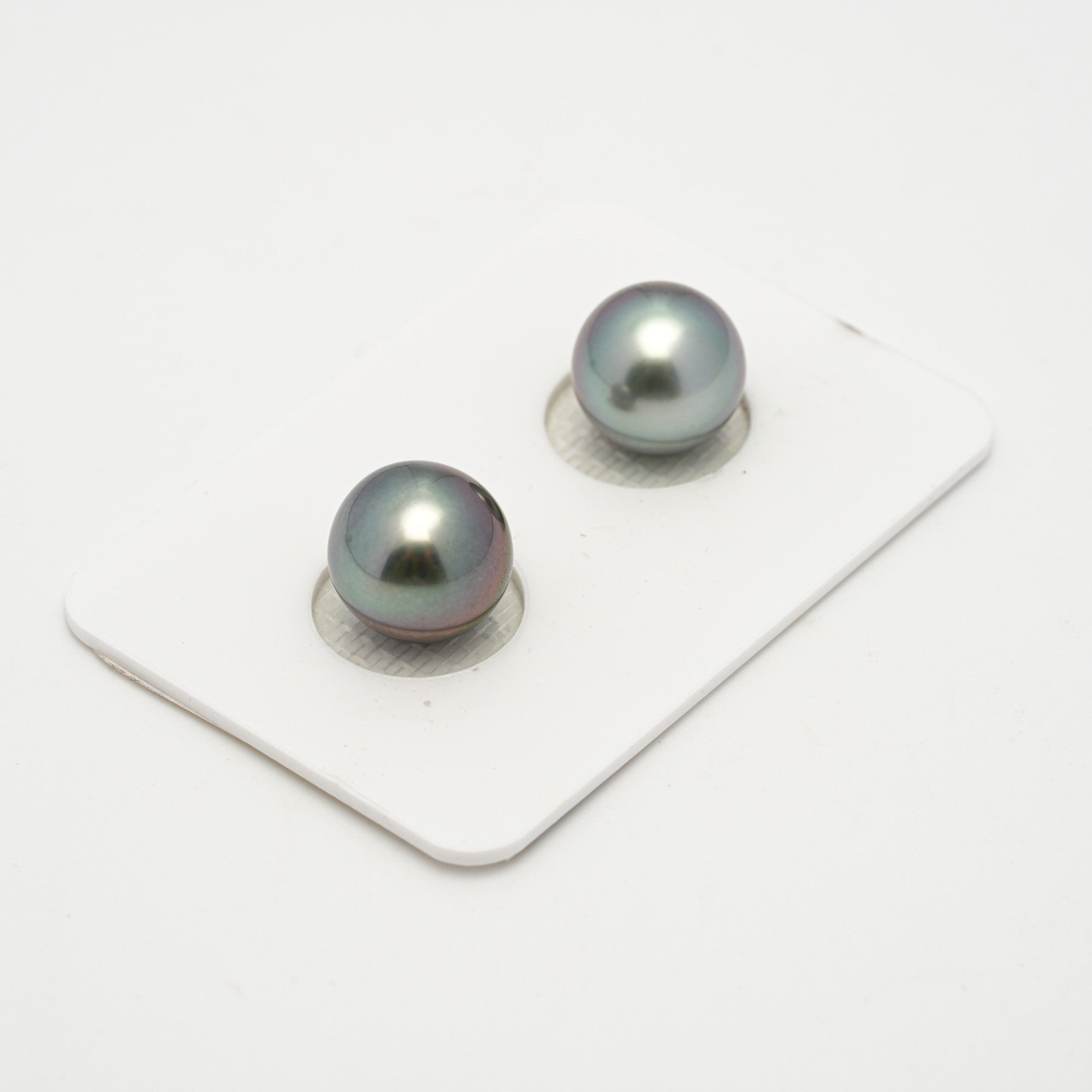 2pcs Aubergine 10.3-10.4mm - SR/NR AAA Quality Tahitian Pearl Earring Jewelry ER1645 OR11