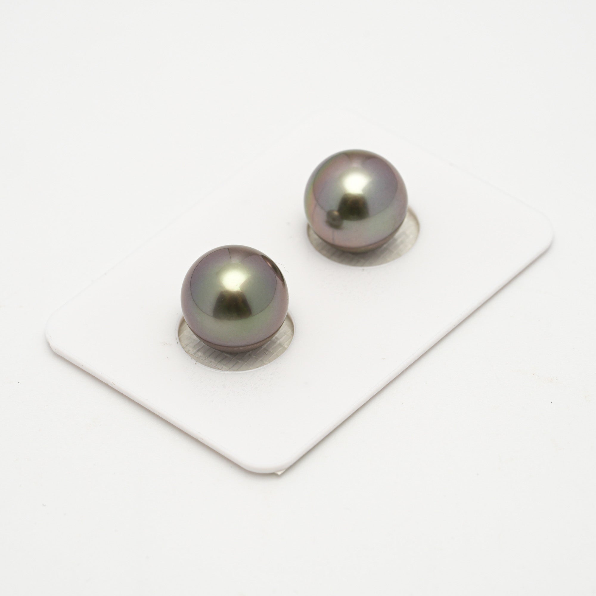 2pcs Cherry 11.2-11.4mm - RSR AAA Quality Tahitian Pearl Pair ER1646 OR11