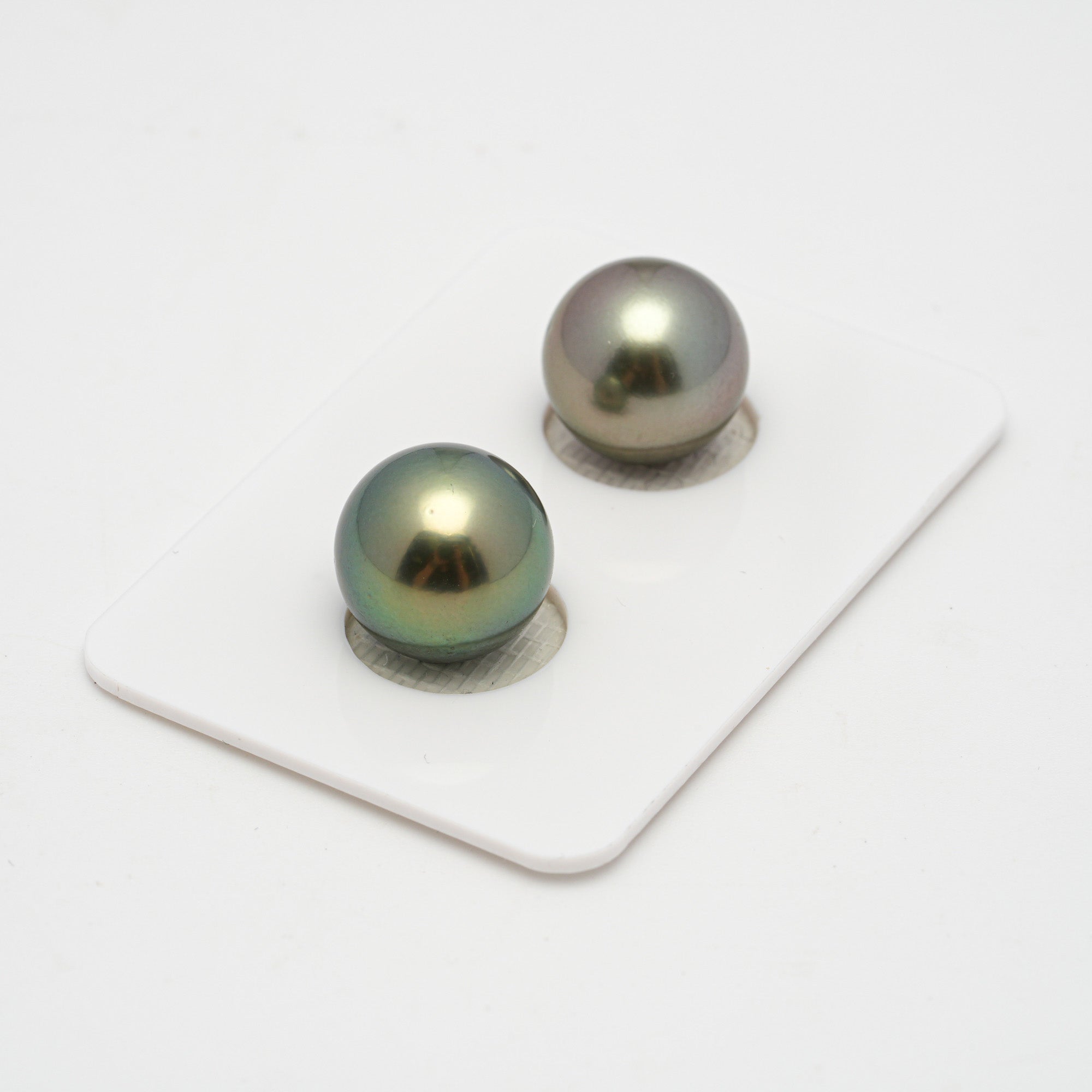 2pcs "High Luster" Mix 11.8-11.9mm - RSR AAA/AA Quality Tahitian Pearl Pair ER1505 TH1