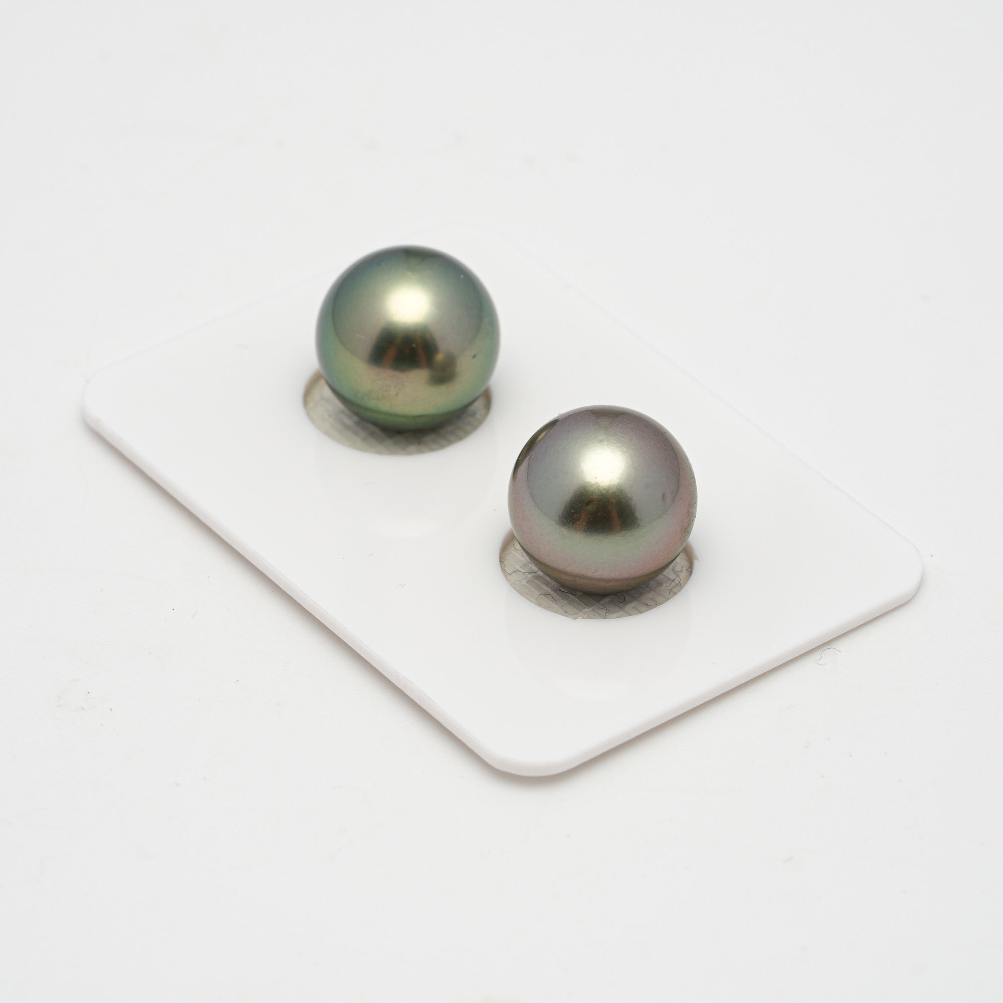 2pcs "High Luster" Mix 11.8-11.9mm - RSR AAA/AA Quality Tahitian Pearl Pair ER1505 TH1