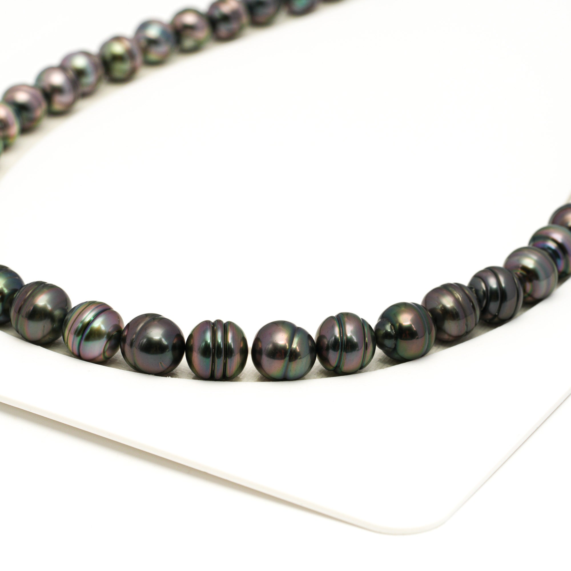 44pcs Green Cherry 8-10mm - CL AAA Quality Tahitian Pearl Necklace NL1740 TH5