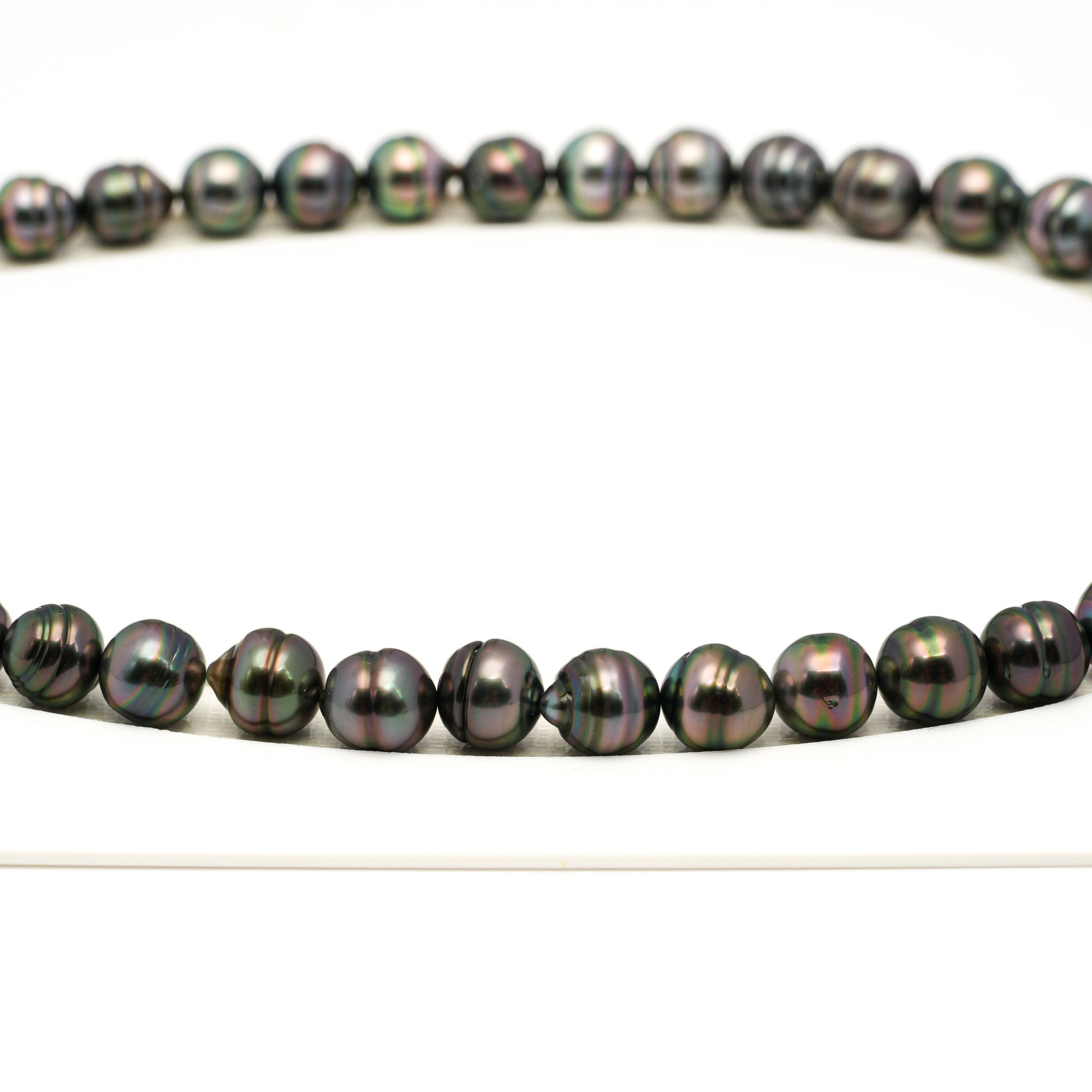 44pcs Green Cherry 8-10mm - CL AAA Quality Tahitian Pearl Necklace NL1740 TH5