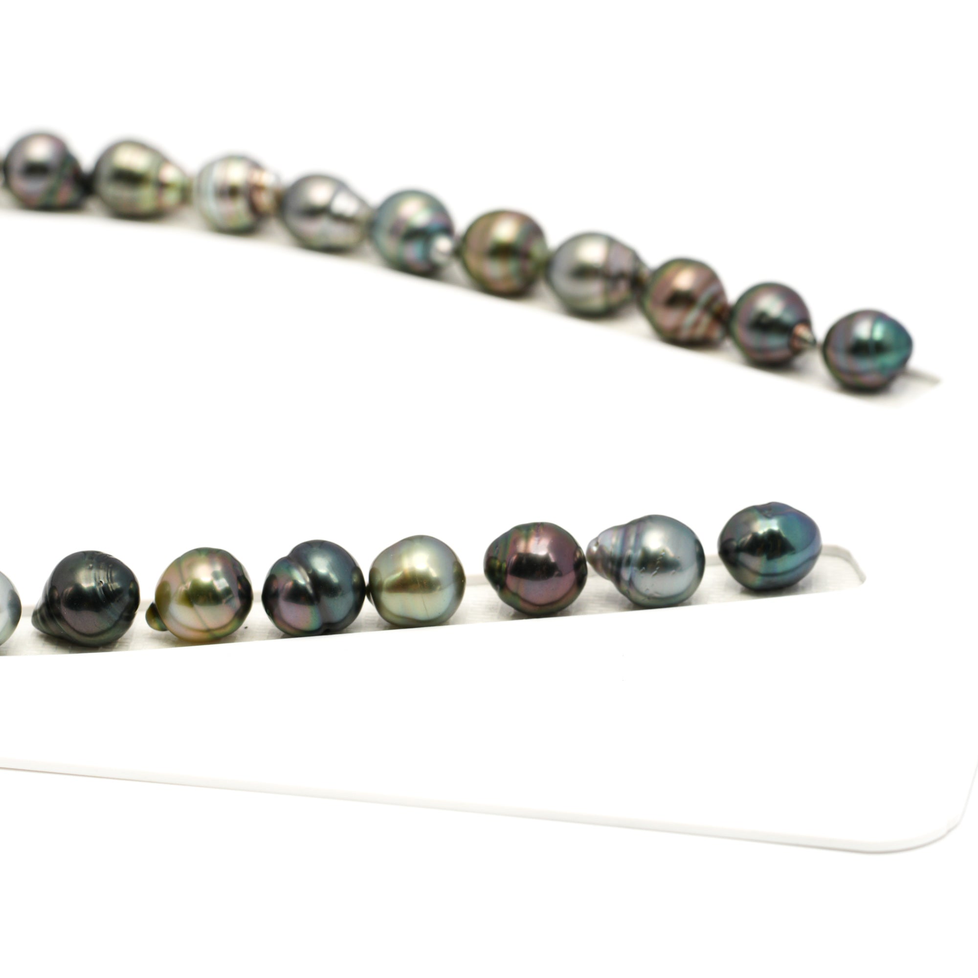 35pcs Multicolor 9-11mm - CL/SB AAA/AA Quality Tahitian Pearl Necklace NL1721 TH5