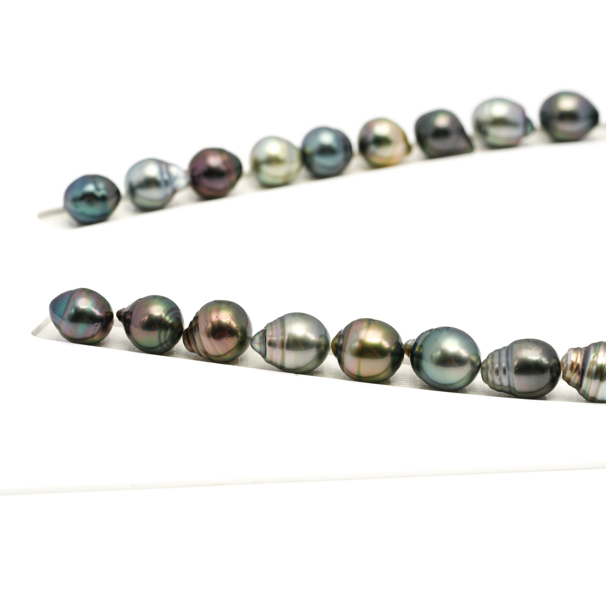 35pcs Multicolor 9-11mm - CL/SB AAA/AA Quality Tahitian Pearl Necklace NL1721 TH5