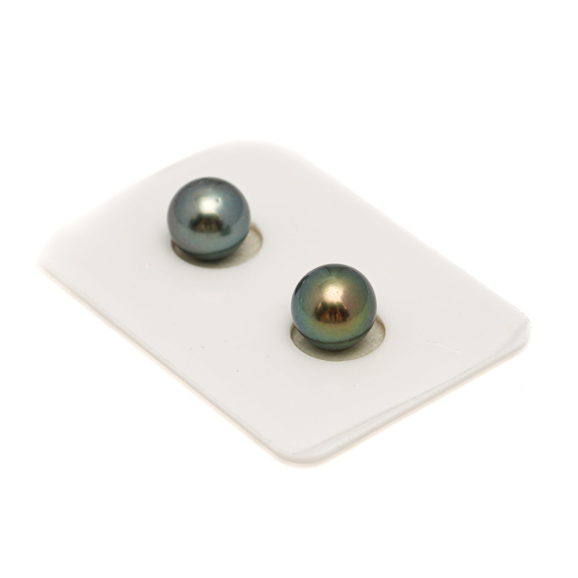 2pcs Multicolor 9.3-9.4mm - RSR AA Quality Tahitian Pearl Pair ER1839 OR13