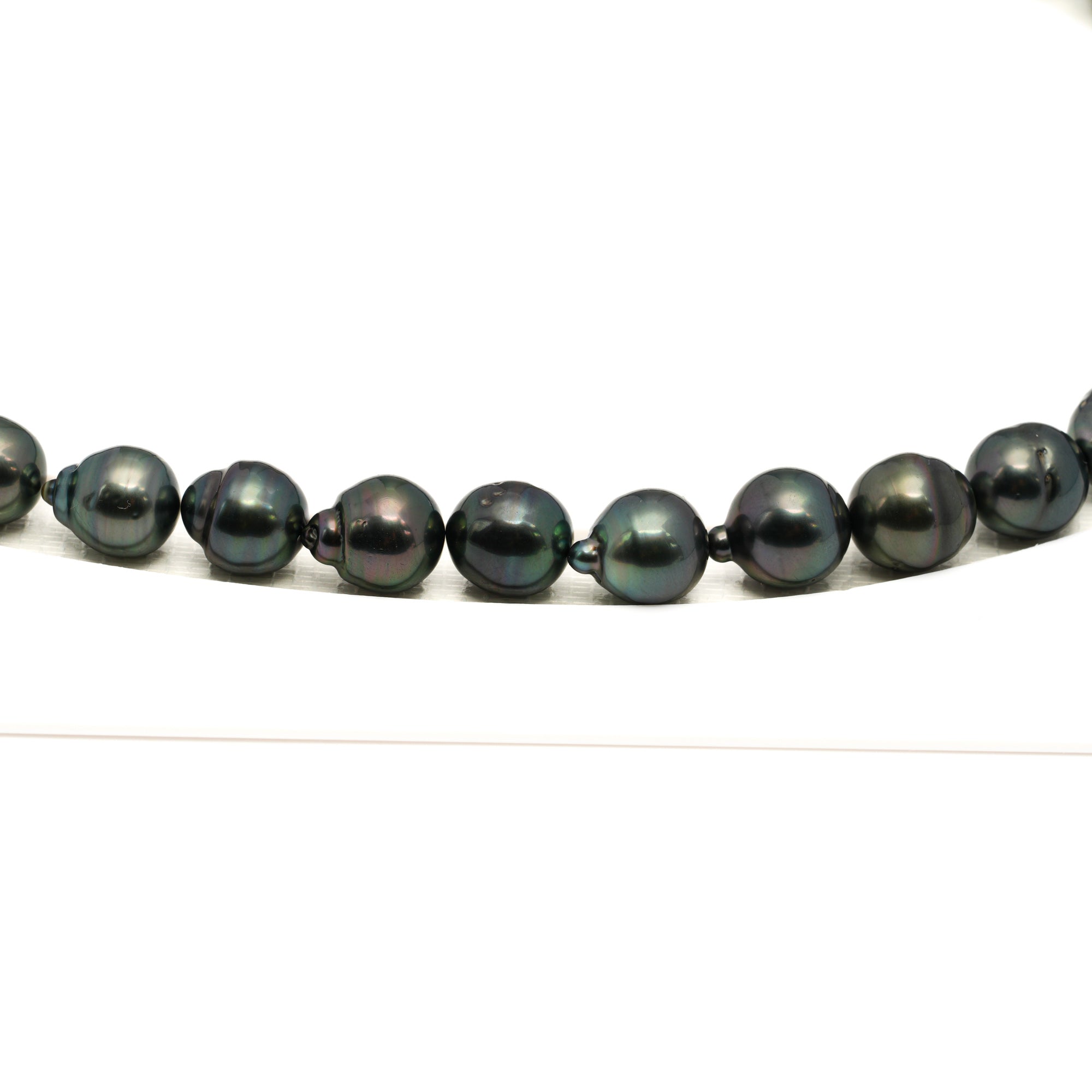 38pcs Dark 8-10mm - CL/SB AAA/AA Quality Tahitian Pearl Necklace NL1775 LP1
