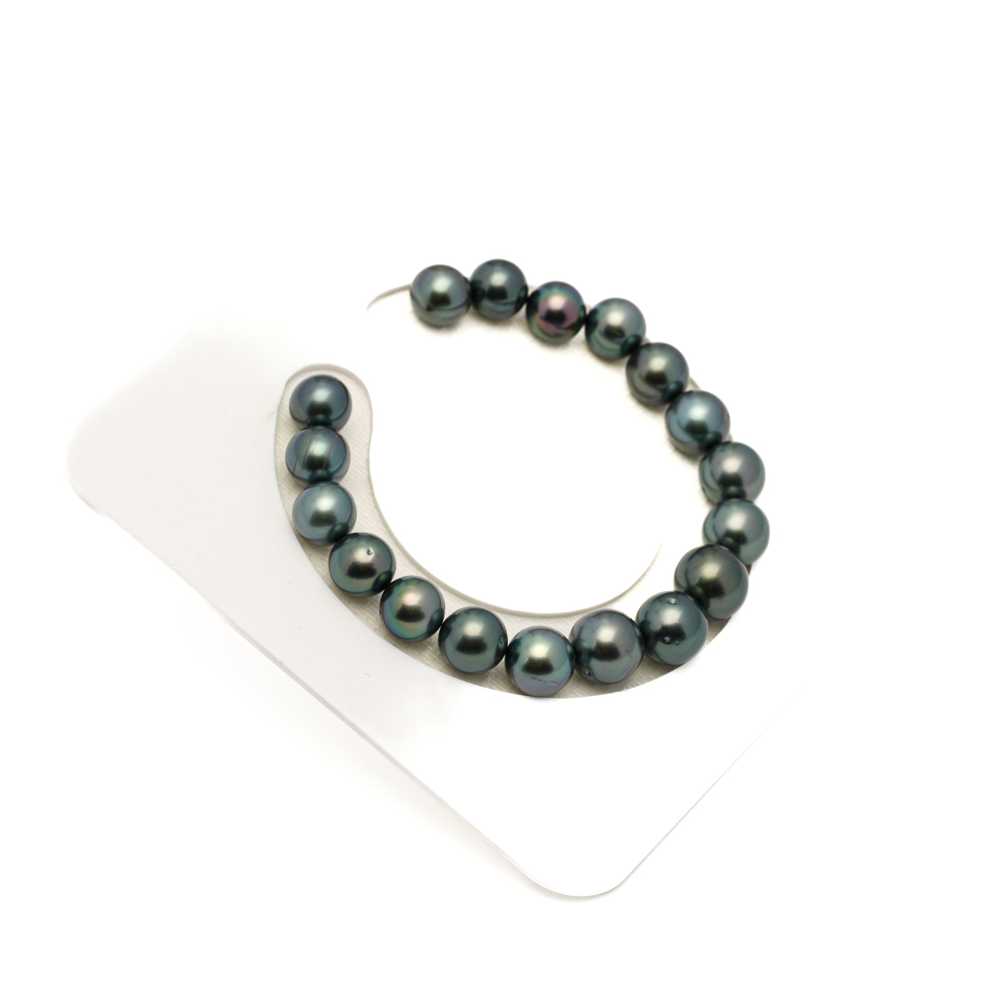 18pcs Dark Mix 9-11mm - SR/NR AAA/AA Quality Tahitian Pearl Bracelet BR2446 LP1