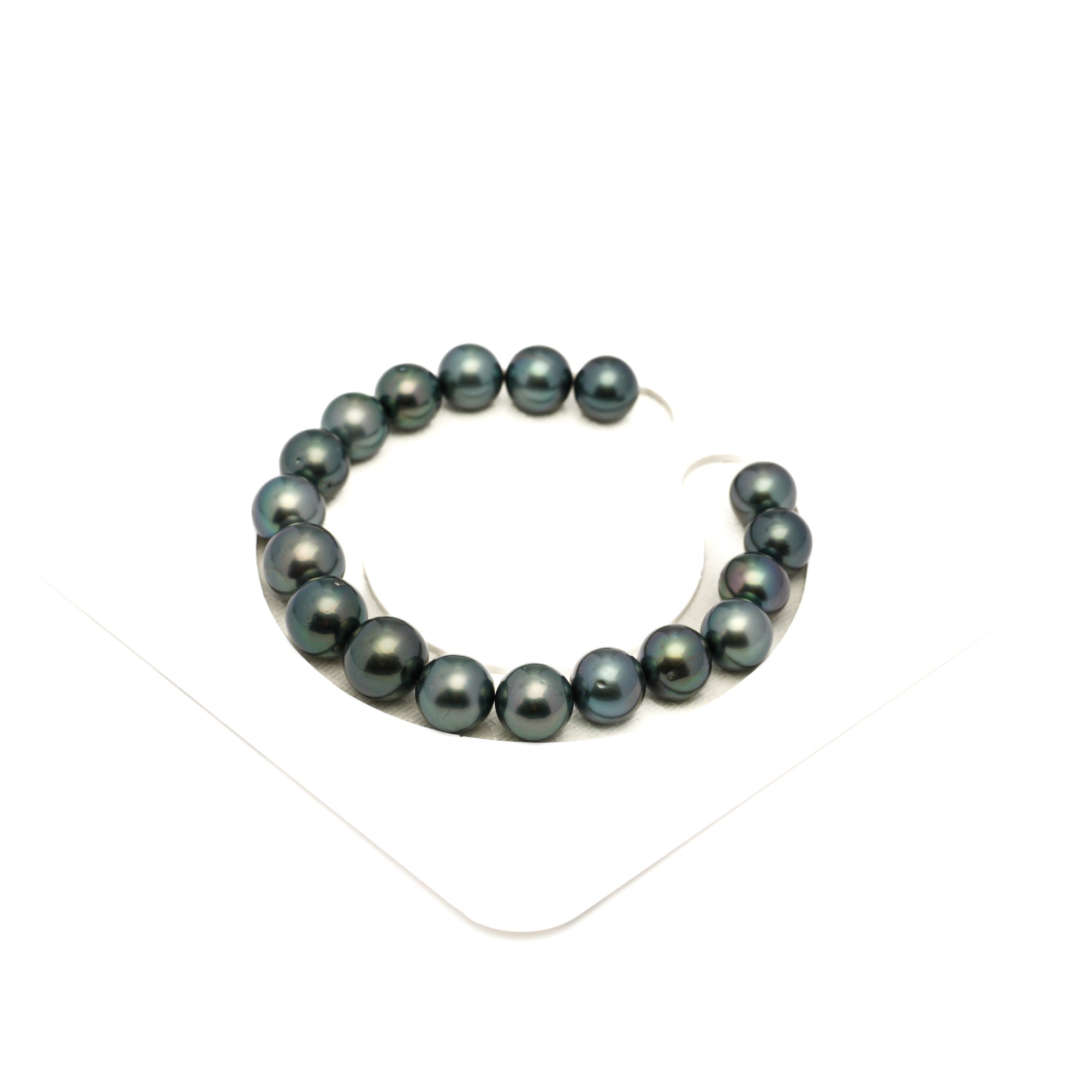 18pcs Dark Mix 9-11mm - SR/NR AAA/AA Quality Tahitian Pearl Bracelet BR2446 LP1