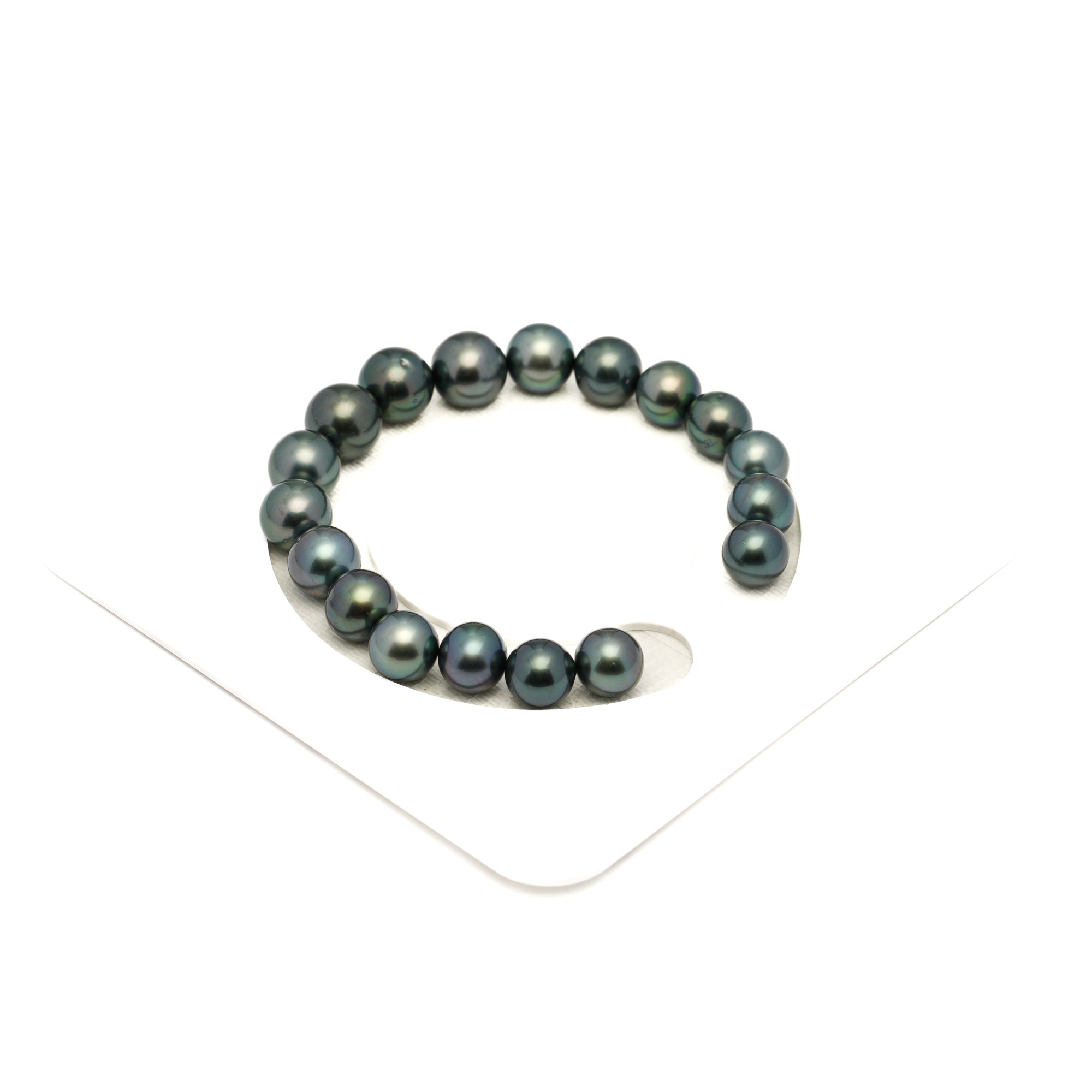 18pcs Dark Mix 9-11mm - SR/NR AAA/AA Quality Tahitian Pearl Bracelet BR2446 LP1