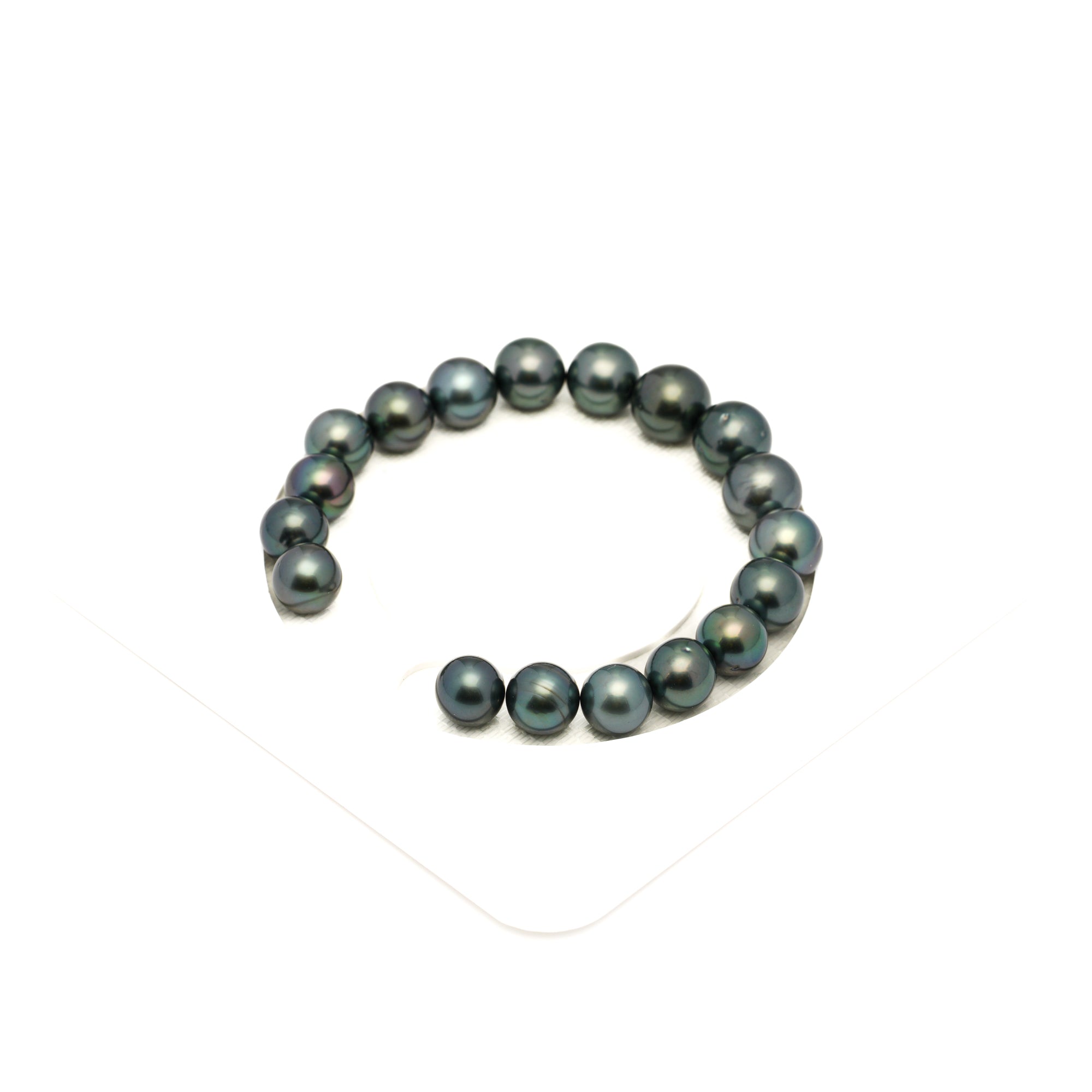 18pcs Dark Mix 9-11mm - SR/NR AAA/AA Quality Tahitian Pearl Bracelet BR2446 LP1