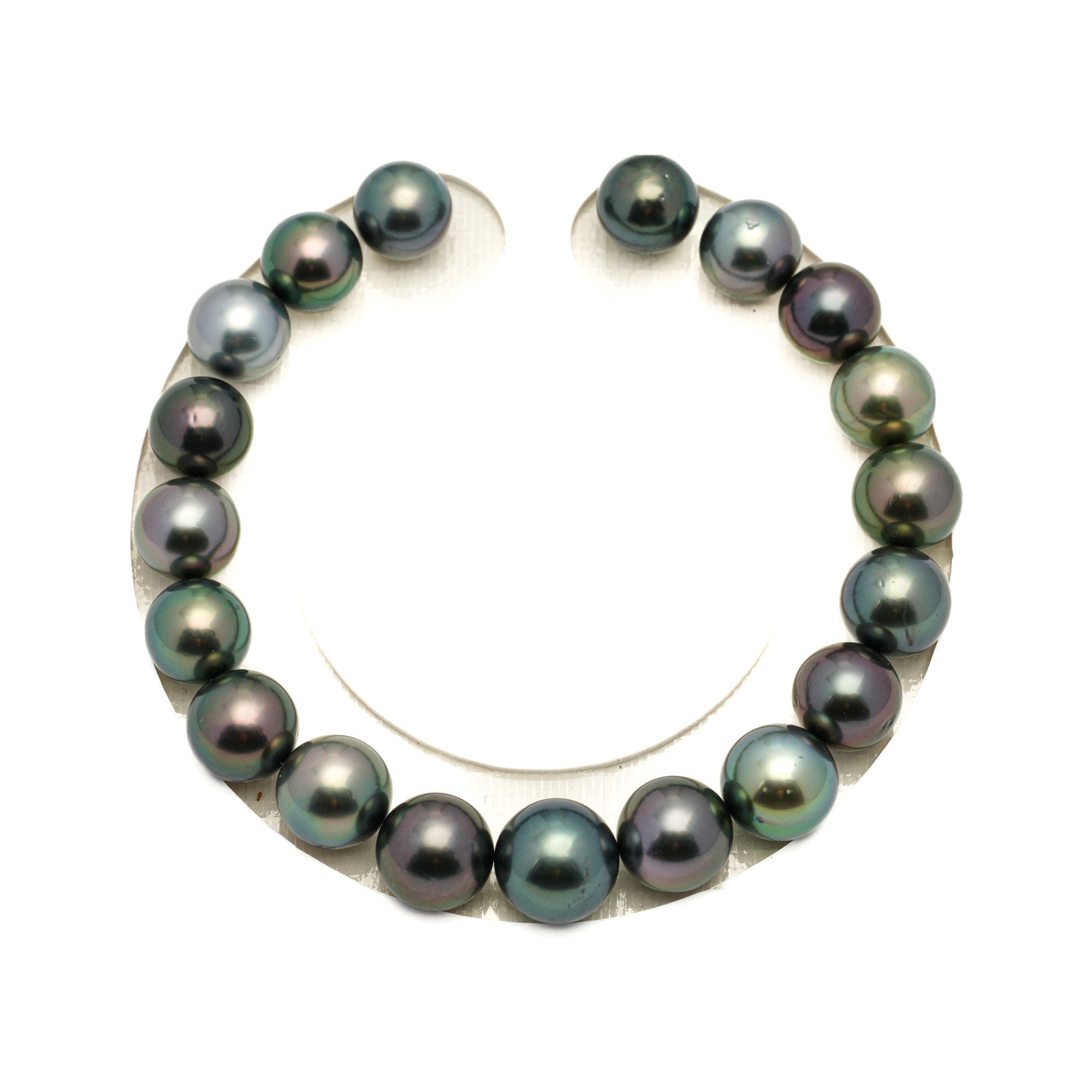 19pcs "High Luster" Multicolor 9-10mm - SR AAA Quality Tahitian Pearl Bracelet BR2445 LP1