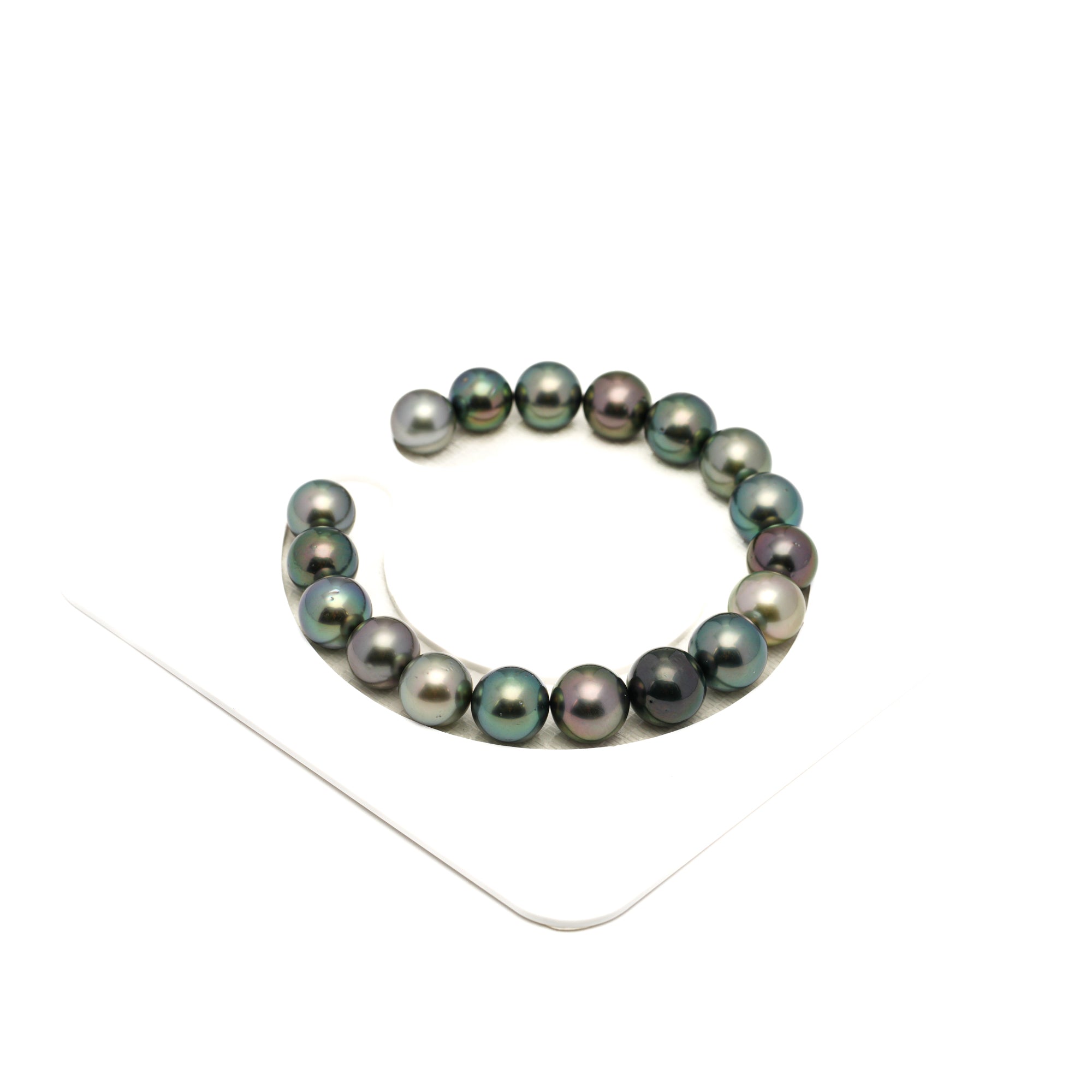 18pcs "High Luster" Multicolor 9-10mm - SR AAA/AA Quality Tahitian Pearl Bracelet BR2447 LP1