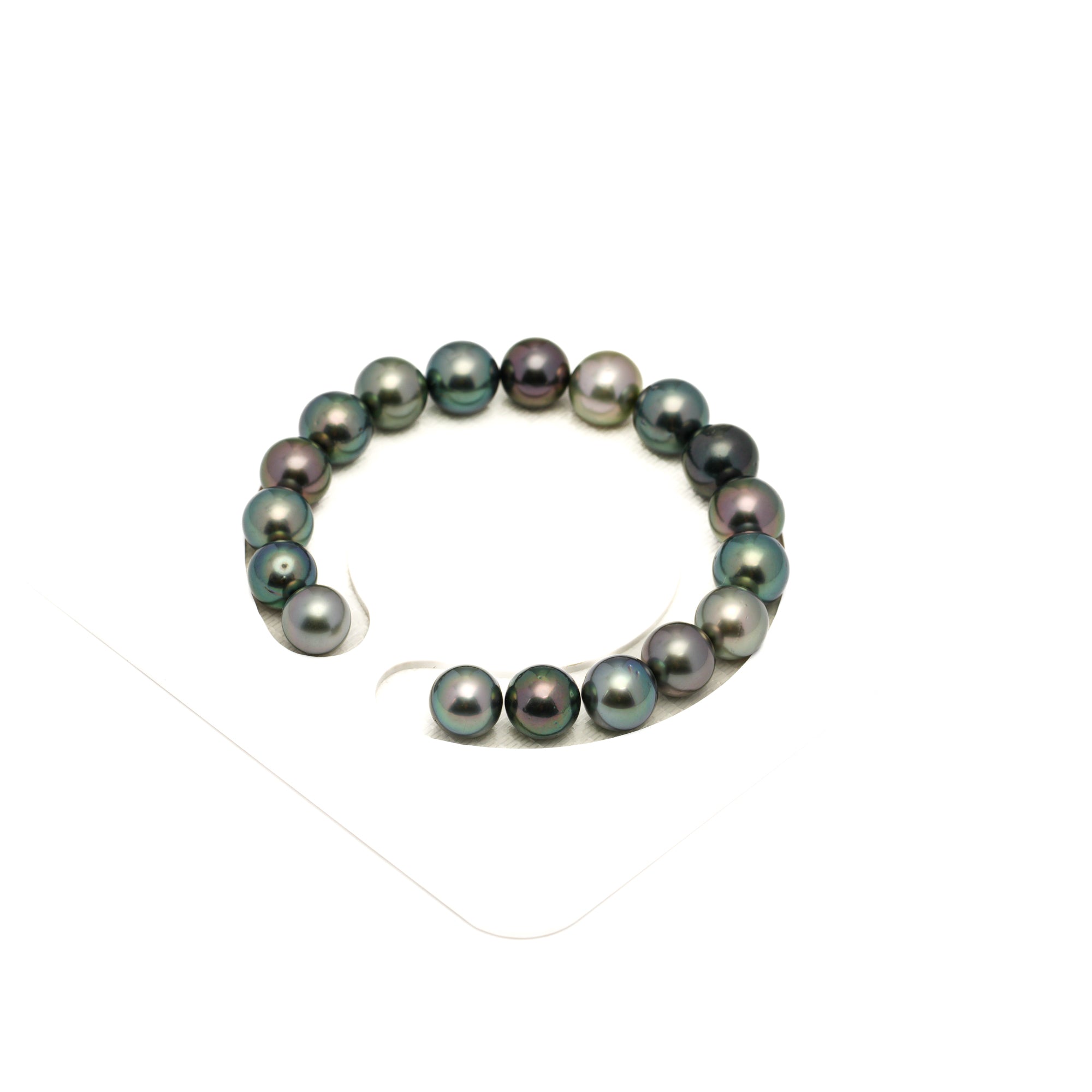 18pcs "High Luster" Multicolor 9-10mm - SR AAA/AA Quality Tahitian Pearl Bracelet BR2447 LP1